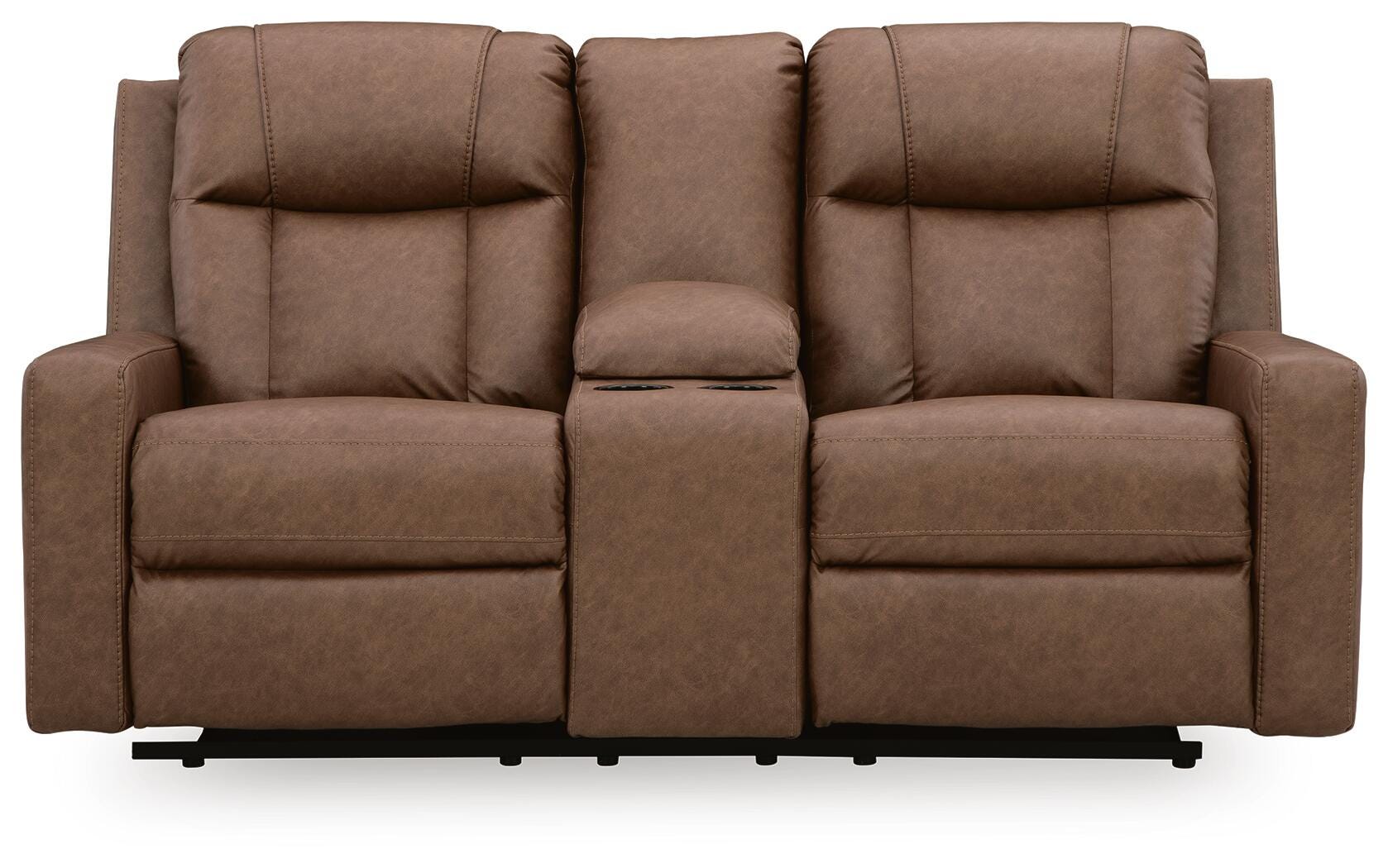 Mackmenville Reclining Loveseat with Console - Romeo & Juliet Furniture (Warren,MI)