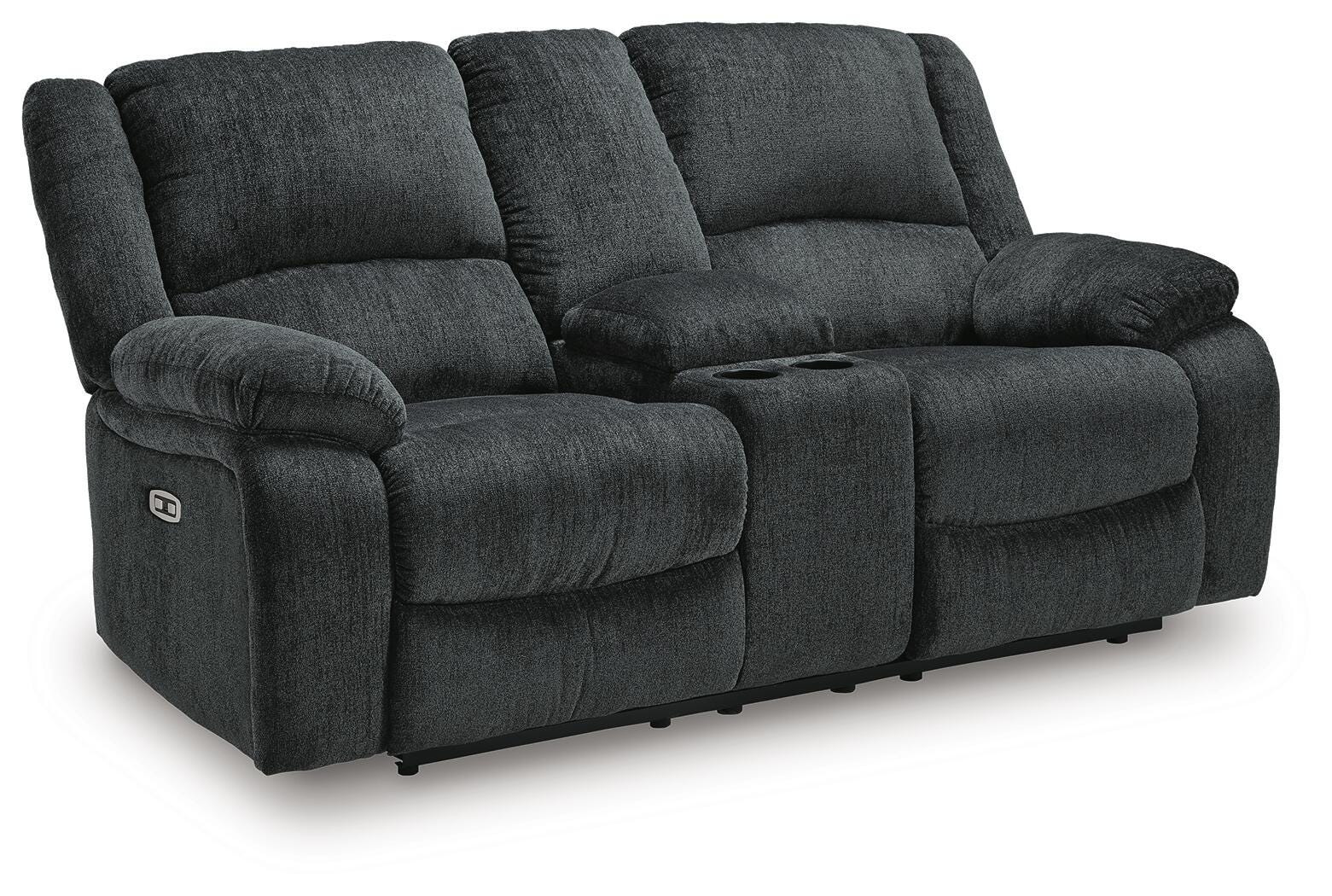 Draycoll Power Reclining Loveseat with Console - Romeo & Juliet Furniture (Warren,MI)