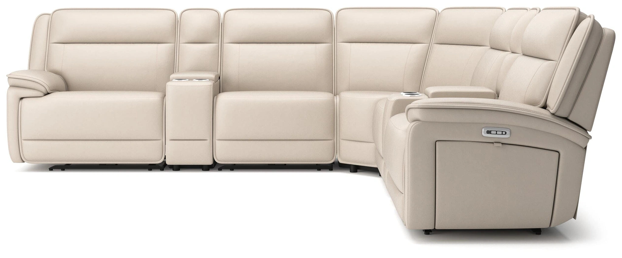 Double Deal Reclining Sectional with 2 Consoles