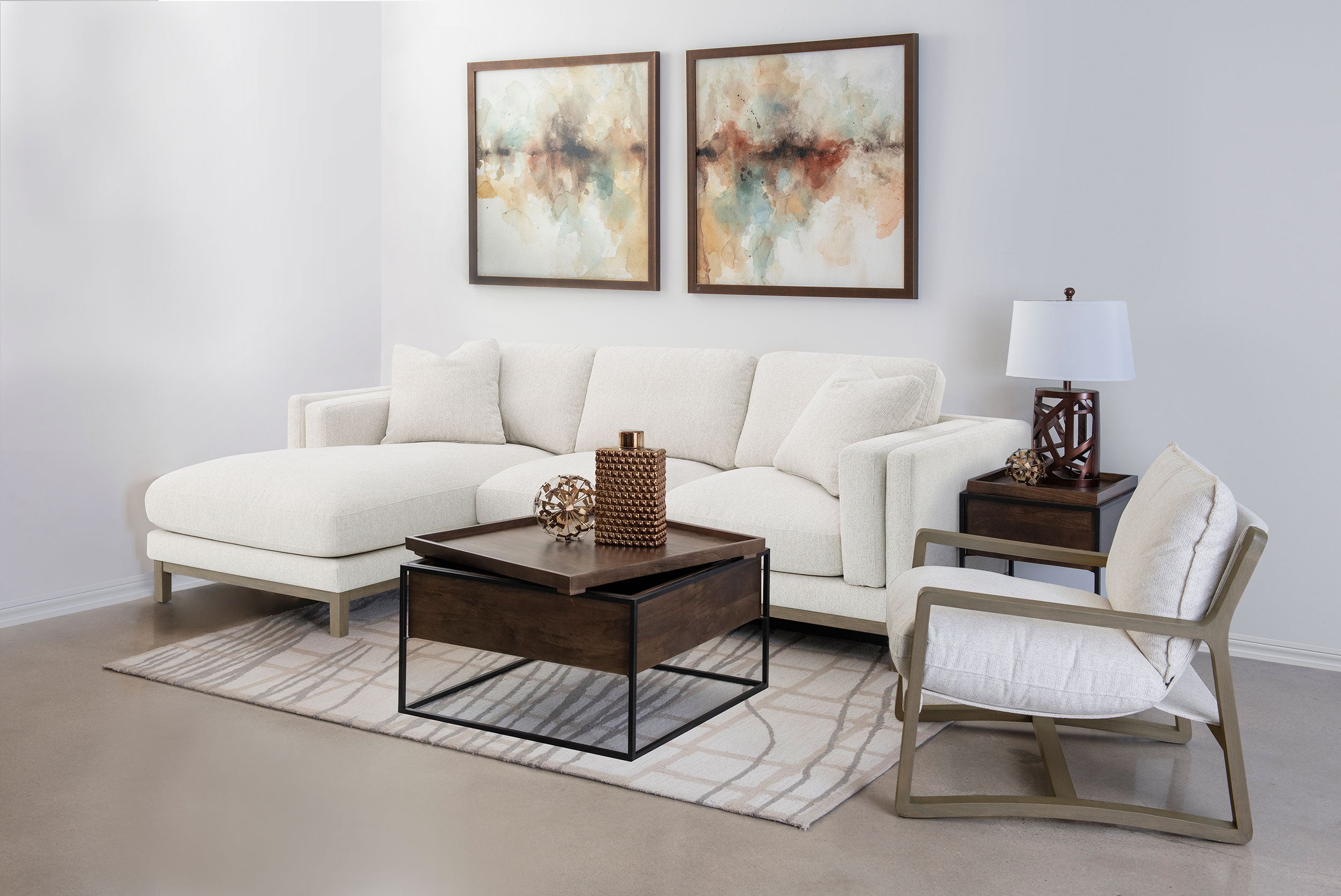 Geneva Accent Chairs White