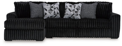 Midnight-Madness Sectional Sofa with Chaise - Romeo & Juliet Furniture (Warren,MI)