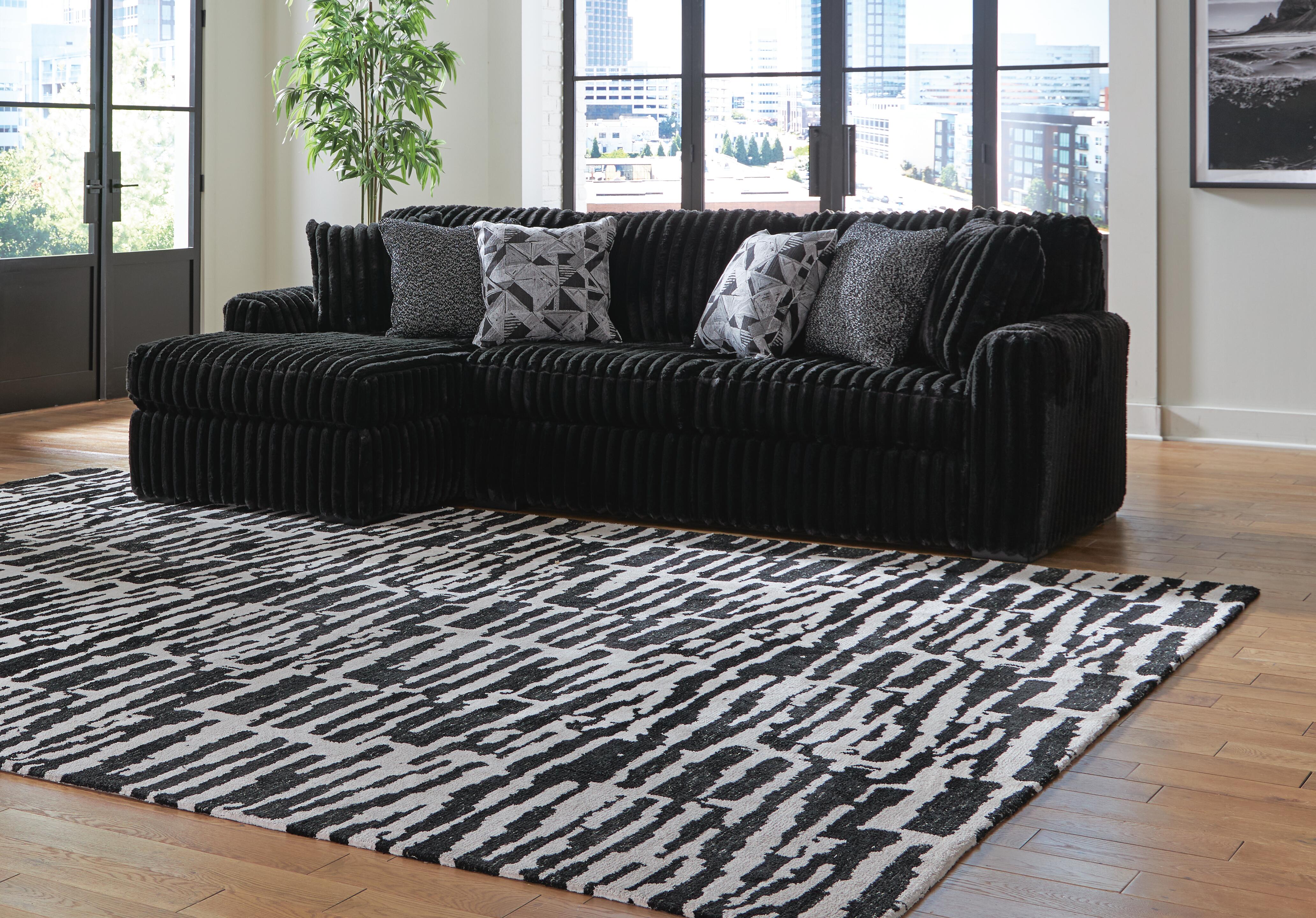 Midnight-Madness Sectional Sofa with Chaise - Romeo & Juliet Furniture (Warren,MI)