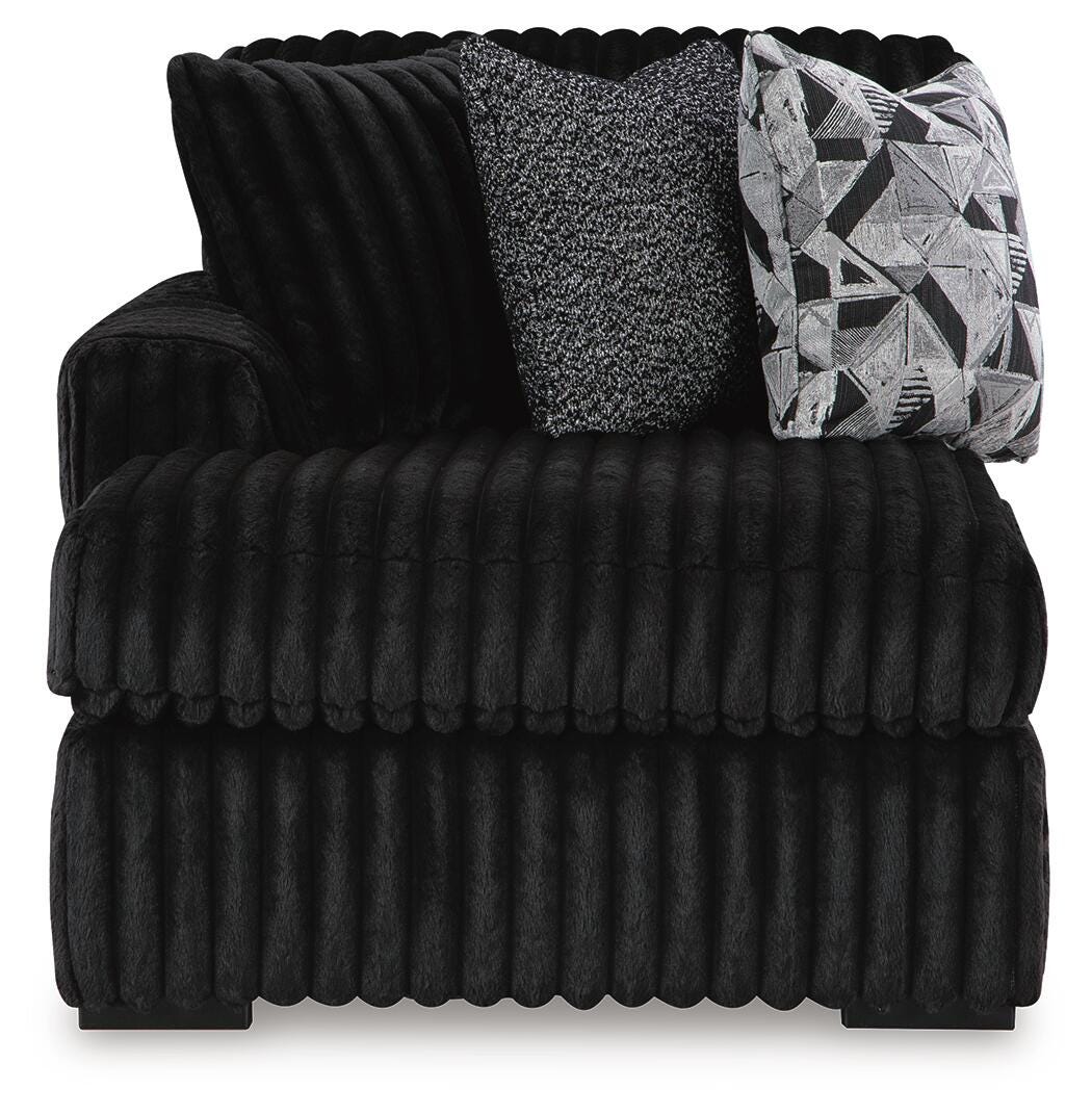 Midnight-Madness Sectional with Chaise - Romeo & Juliet Furniture (Warren,MI)
