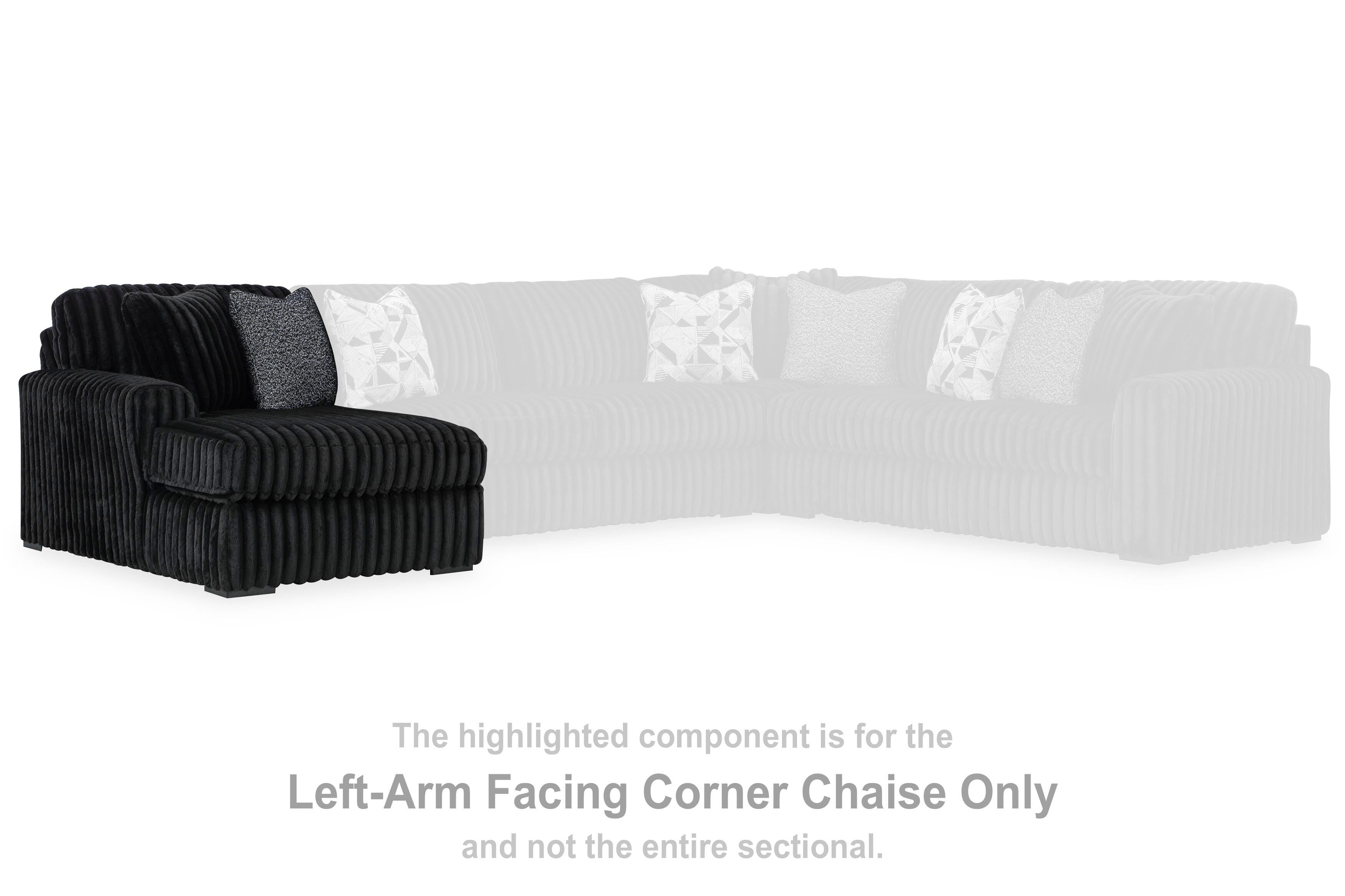 Midnight-Madness Sectional with Chaise - Romeo & Juliet Furniture (Warren,MI)
