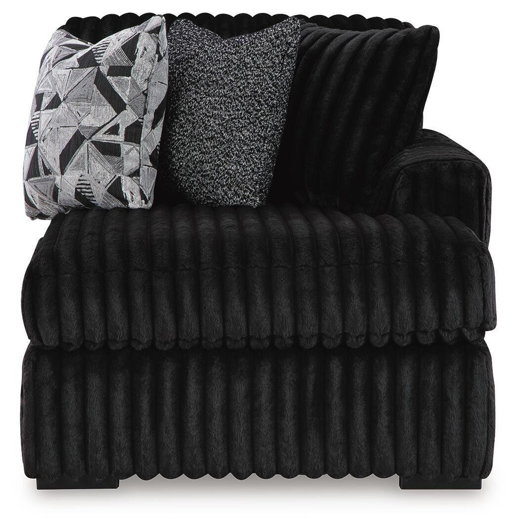 Midnight-Madness Sectional Sofa with Chaise - Romeo & Juliet Furniture (Warren,MI)
