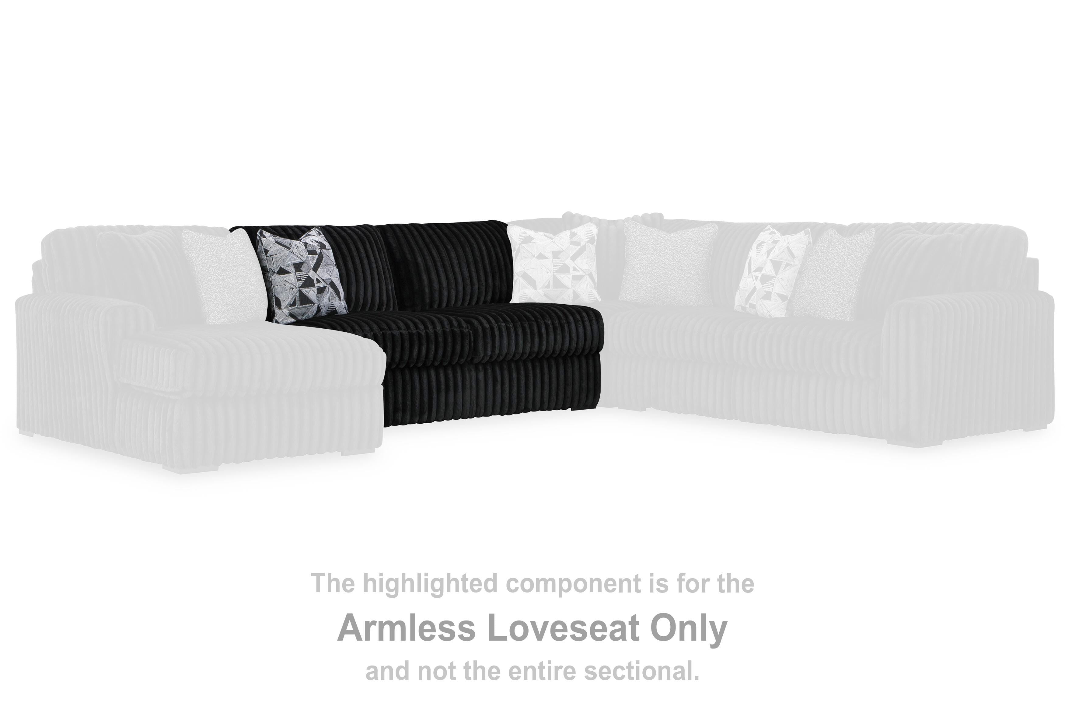 Midnight-Madness Sectional with Chaise - Romeo & Juliet Furniture (Warren,MI)