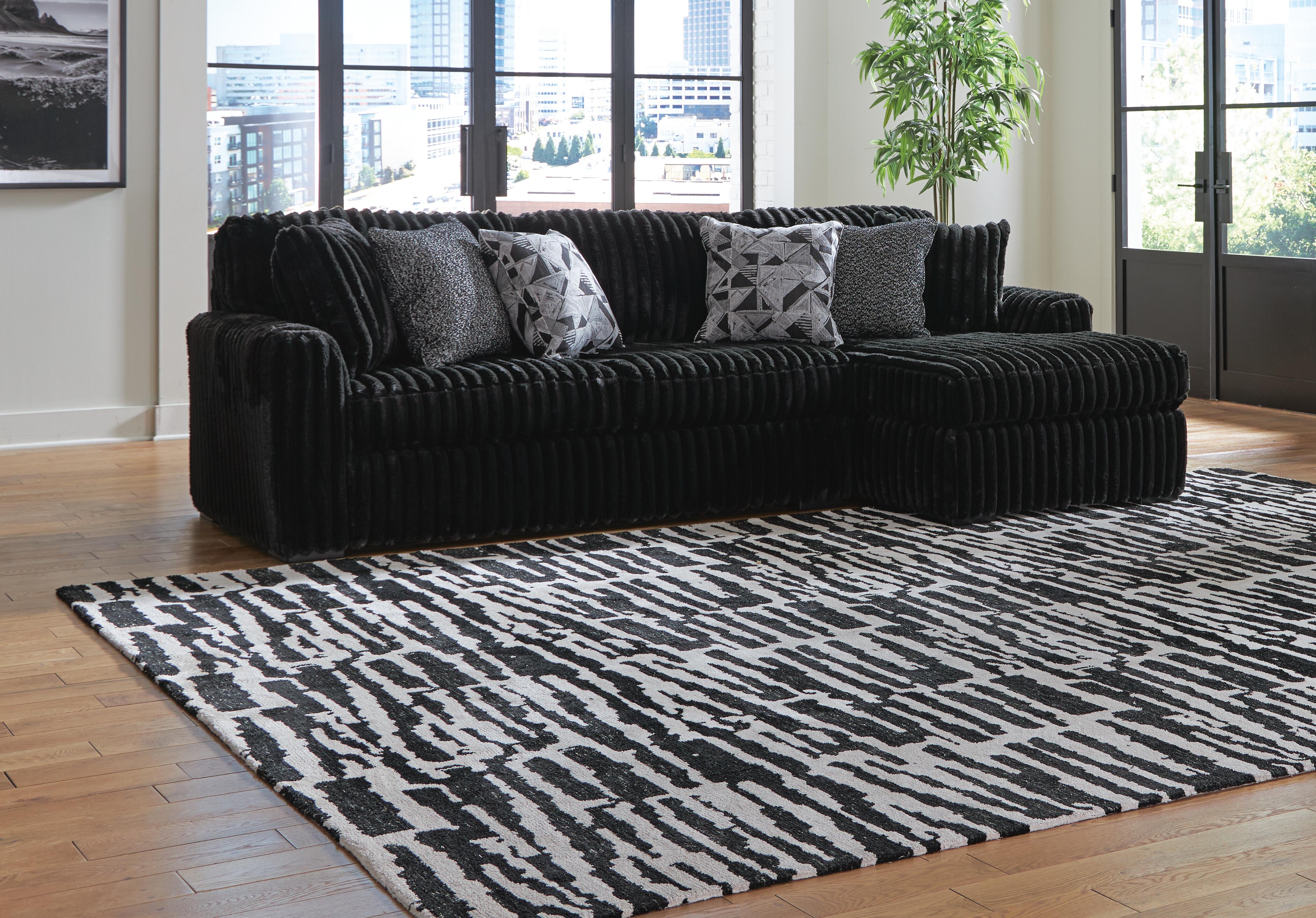 Midnight-Madness Sectional Sofa with Chaise - Romeo & Juliet Furniture (Warren,MI)