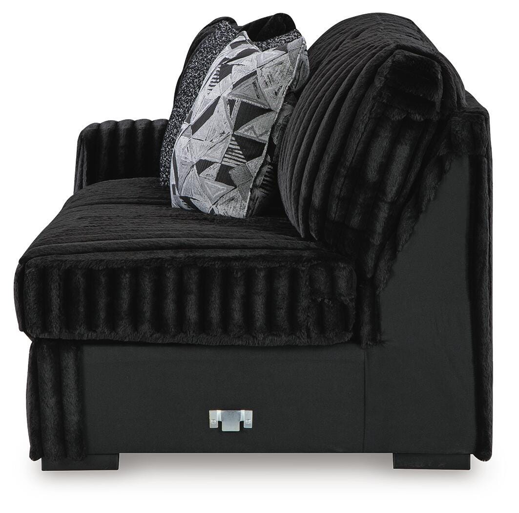 Midnight-Madness Sectional Sofa with Chaise - Romeo & Juliet Furniture (Warren,MI)
