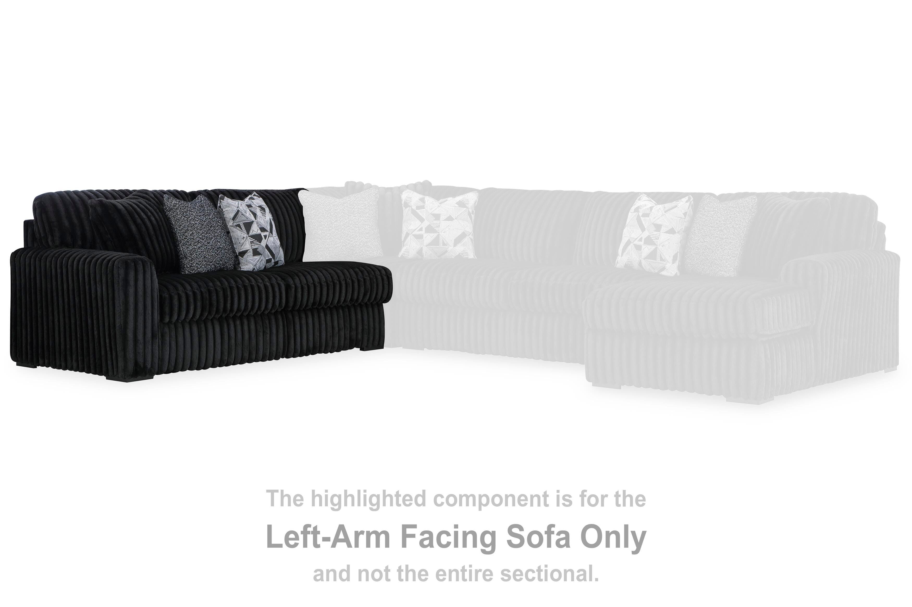 Midnight-Madness Sectional with Chaise - Romeo & Juliet Furniture (Warren,MI)
