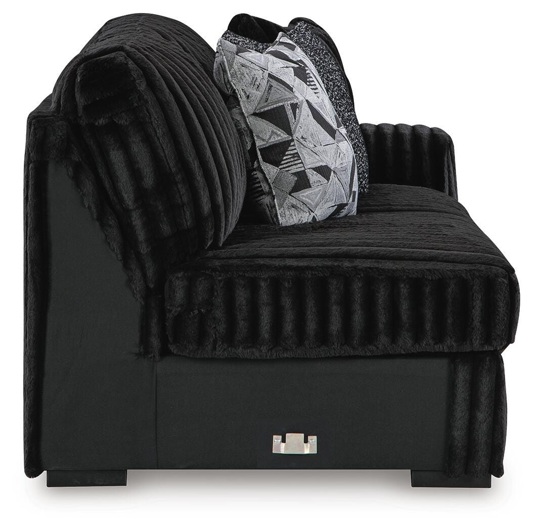 Midnight-Madness Sectional Sofa with Chaise - Romeo & Juliet Furniture (Warren,MI)