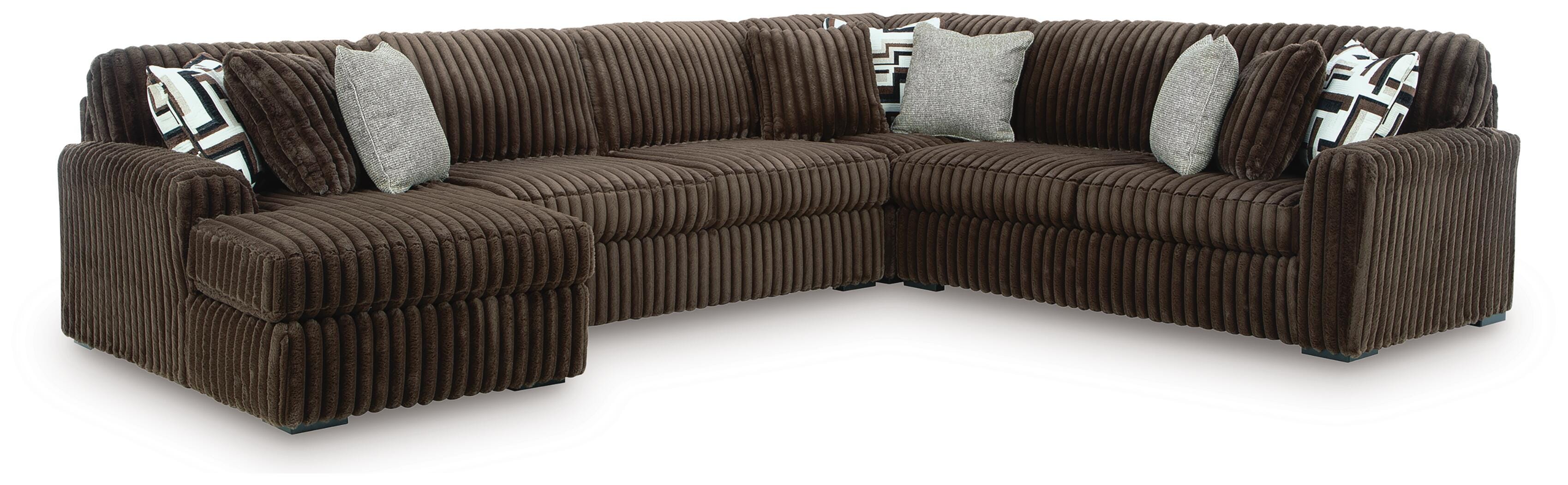Midnight-Madness Sectional with Chaise - Romeo & Juliet Furniture (Warren,MI)