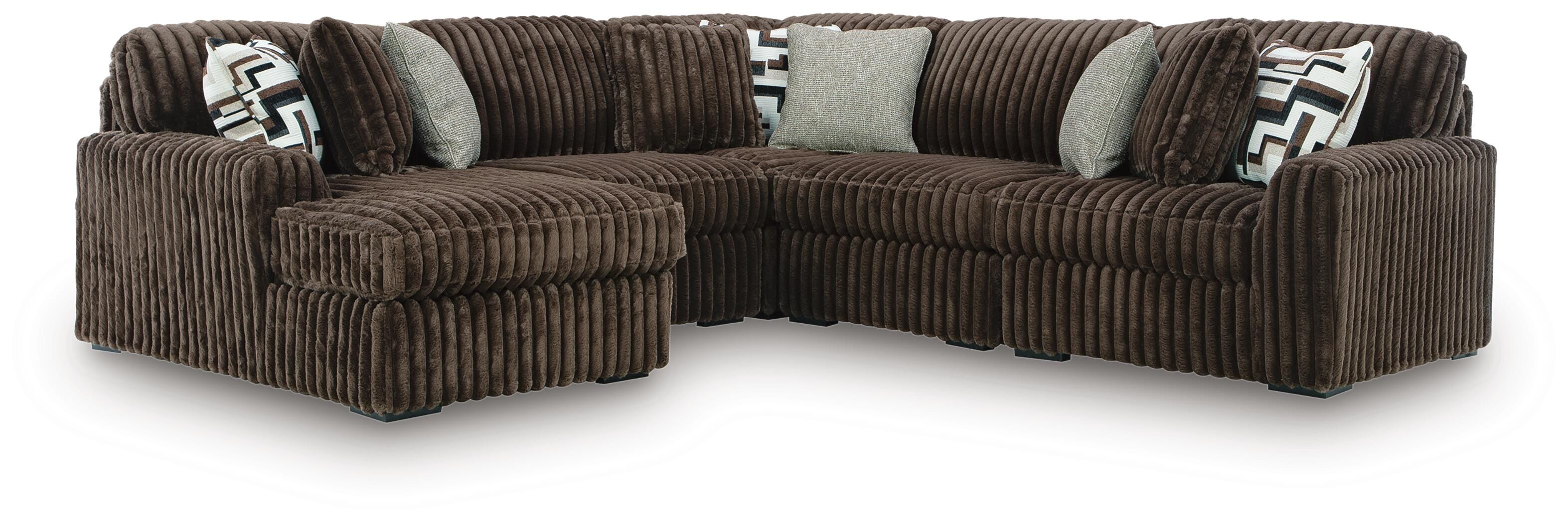 Midnight-Madness Sectional with Chaise - Romeo & Juliet Furniture (Warren,MI)