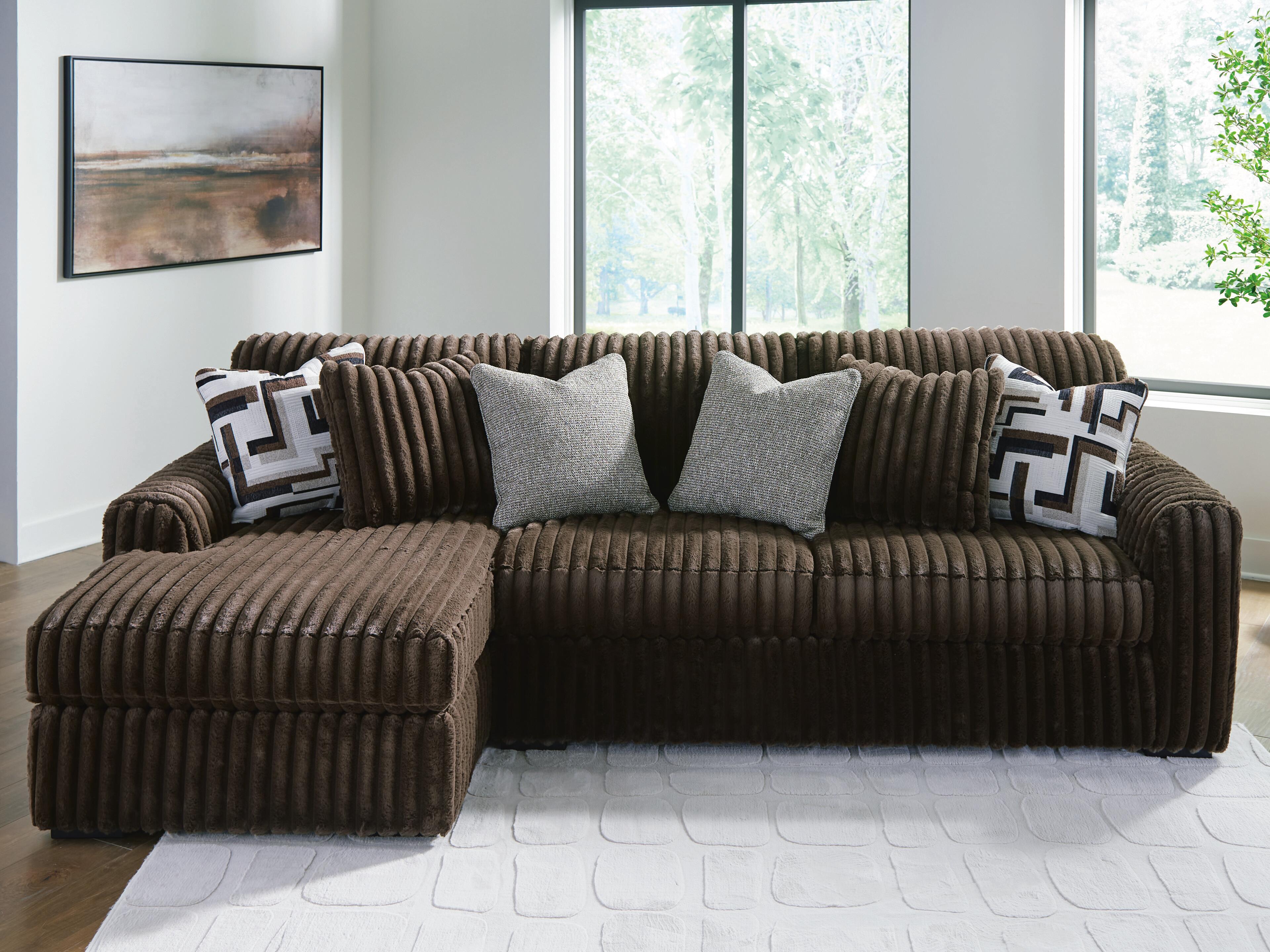 Midnight-Madness Sectional Sofa with Chaise - Romeo & Juliet Furniture (Warren,MI)