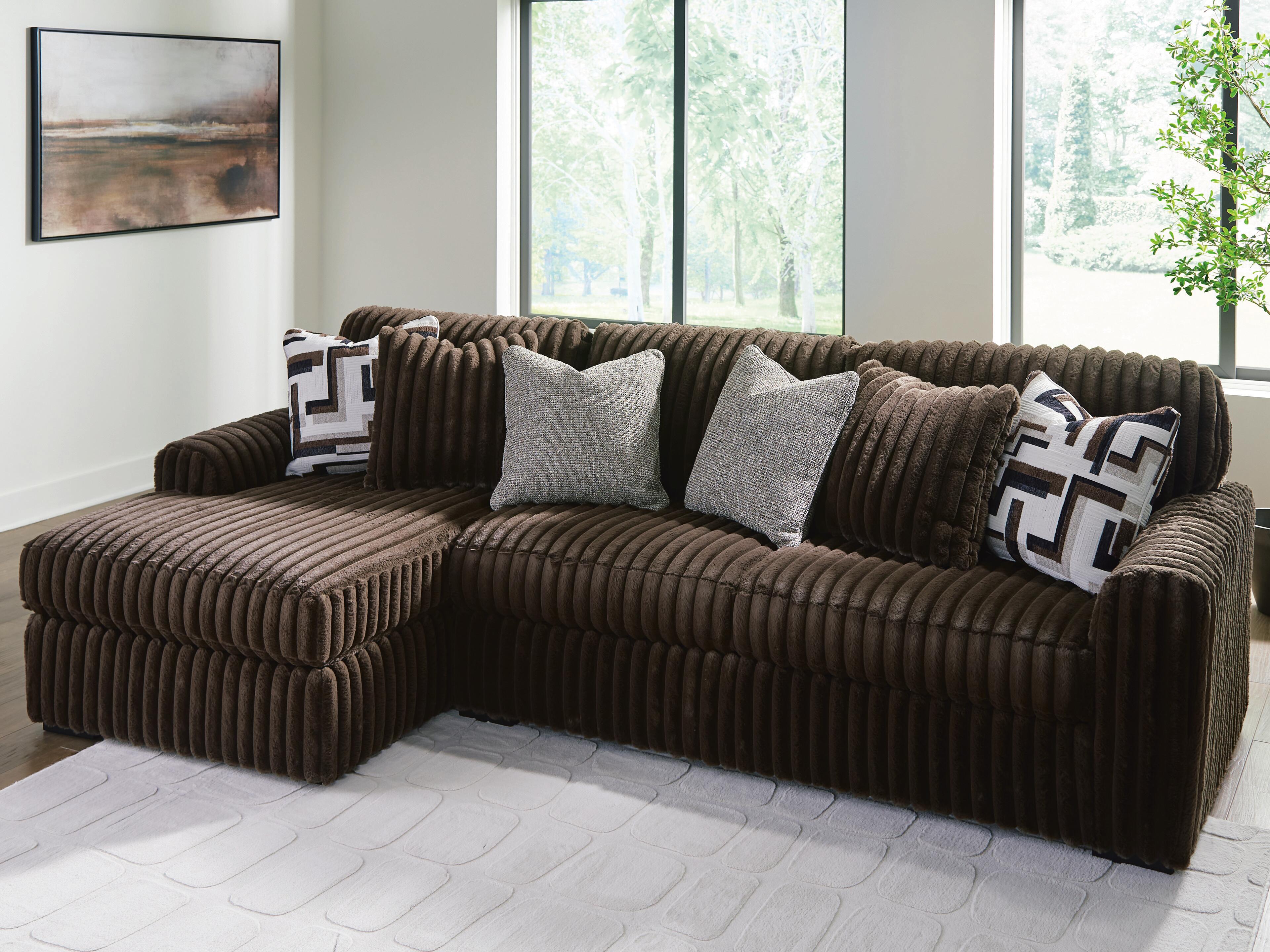 Midnight-Madness Sectional Sofa with Chaise - Romeo & Juliet Furniture (Warren,MI)