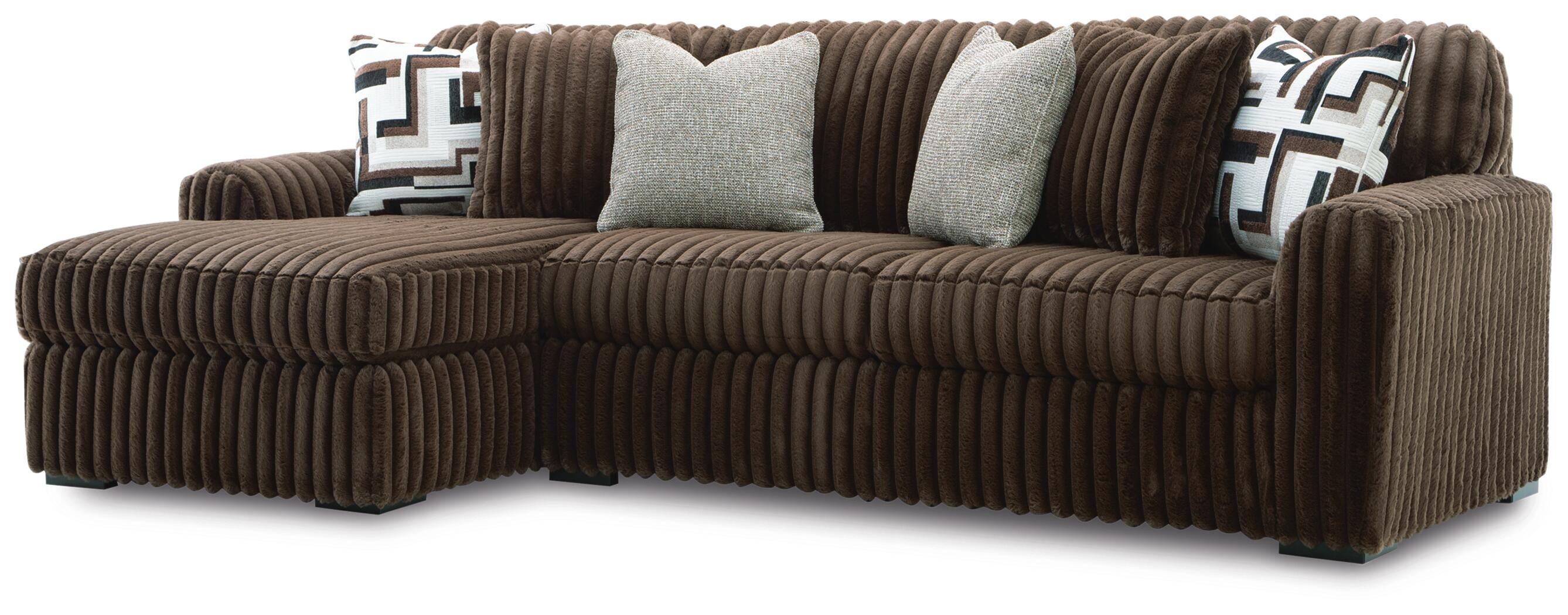 Midnight-Madness Sectional Sofa with Chaise - Romeo & Juliet Furniture (Warren,MI)