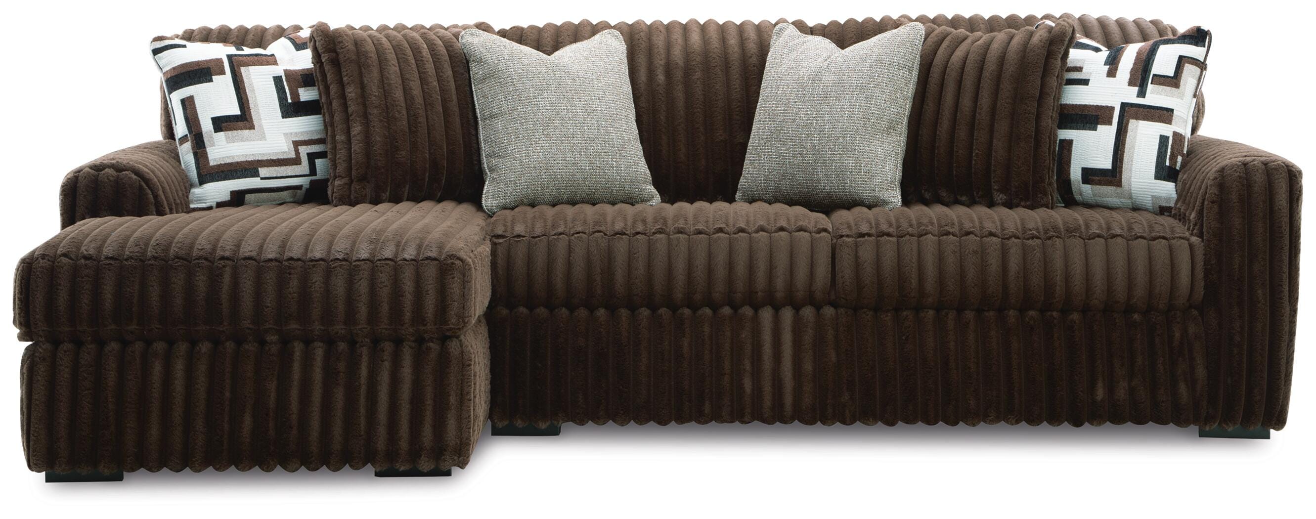 Midnight-Madness Sectional Sofa with Chaise - Romeo & Juliet Furniture (Warren,MI)