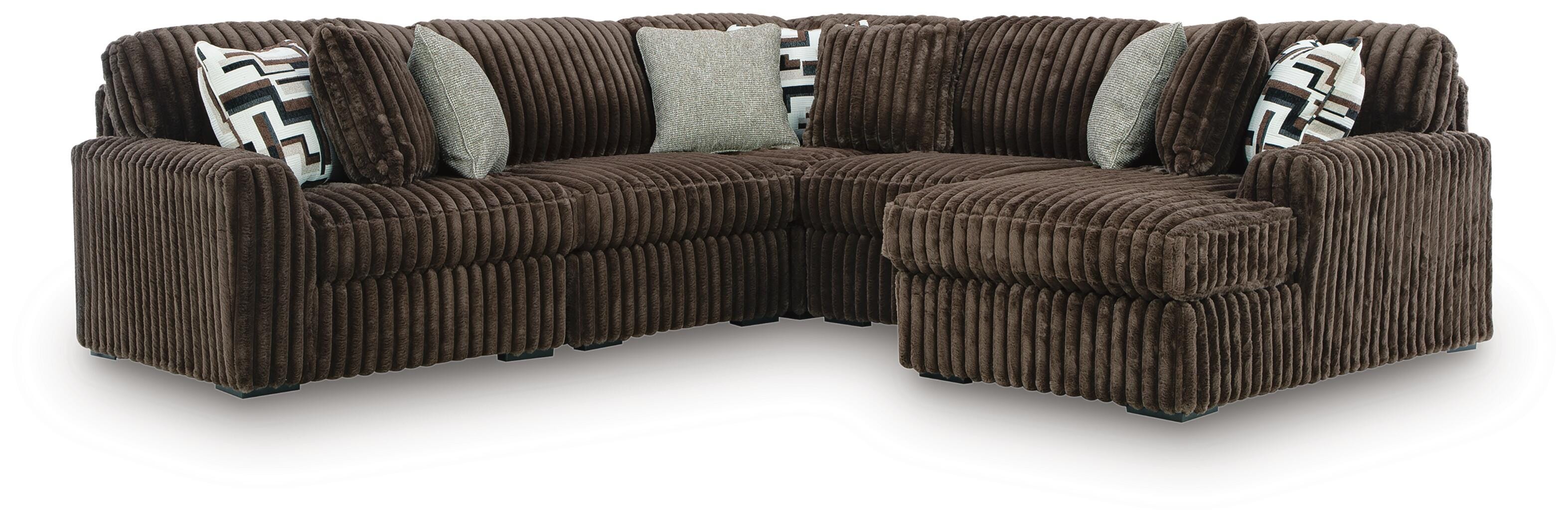 Midnight-Madness Sectional with Chaise - Romeo & Juliet Furniture (Warren,MI)
