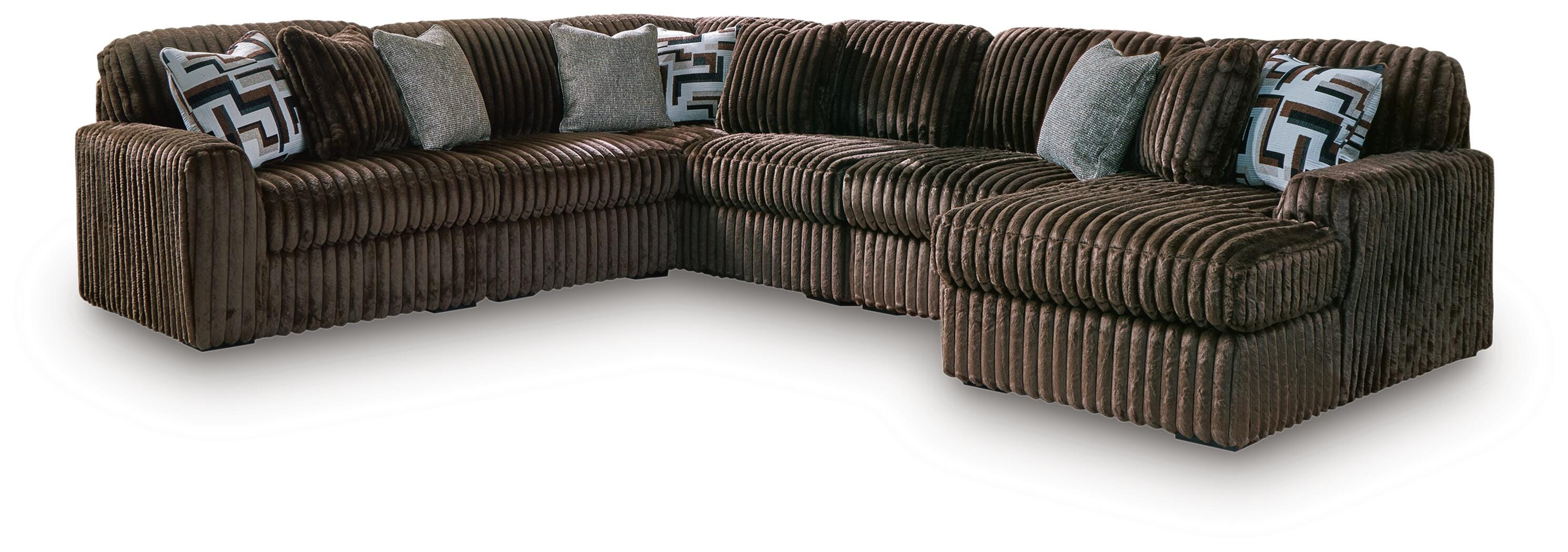 Midnight-Madness Sectional with Chaise - Romeo & Juliet Furniture (Warren,MI)