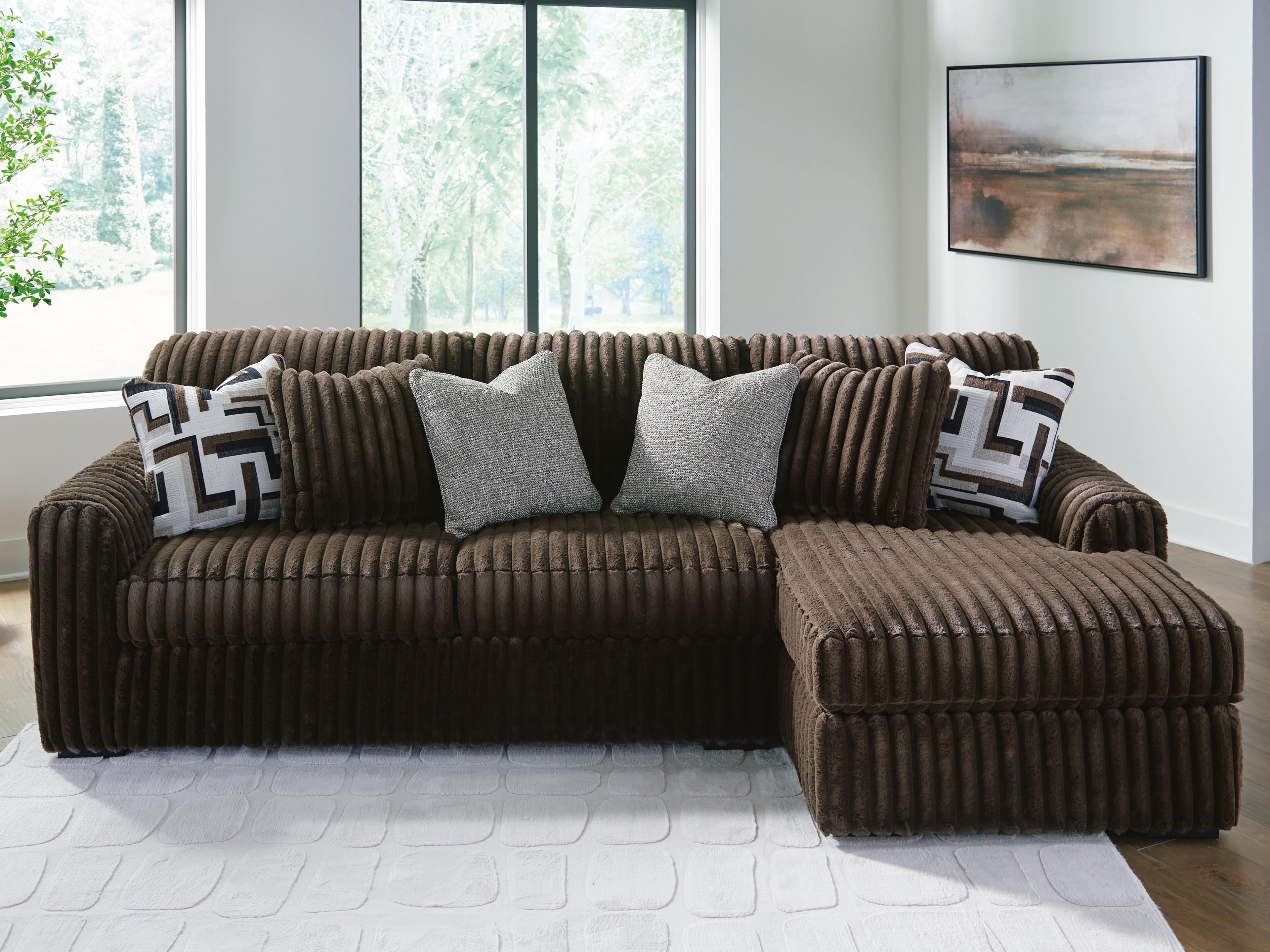 Midnight-Madness Sectional Sofa with Chaise - Romeo & Juliet Furniture (Warren,MI)