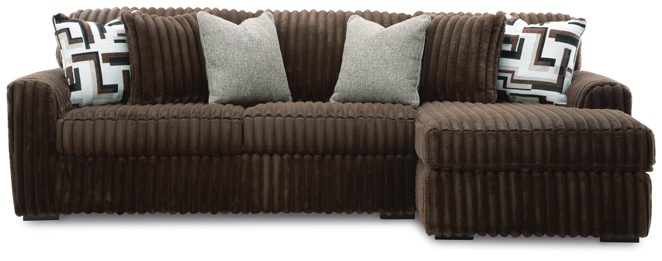Midnight-Madness Sectional Sofa with Chaise - Romeo & Juliet Furniture (Warren,MI)