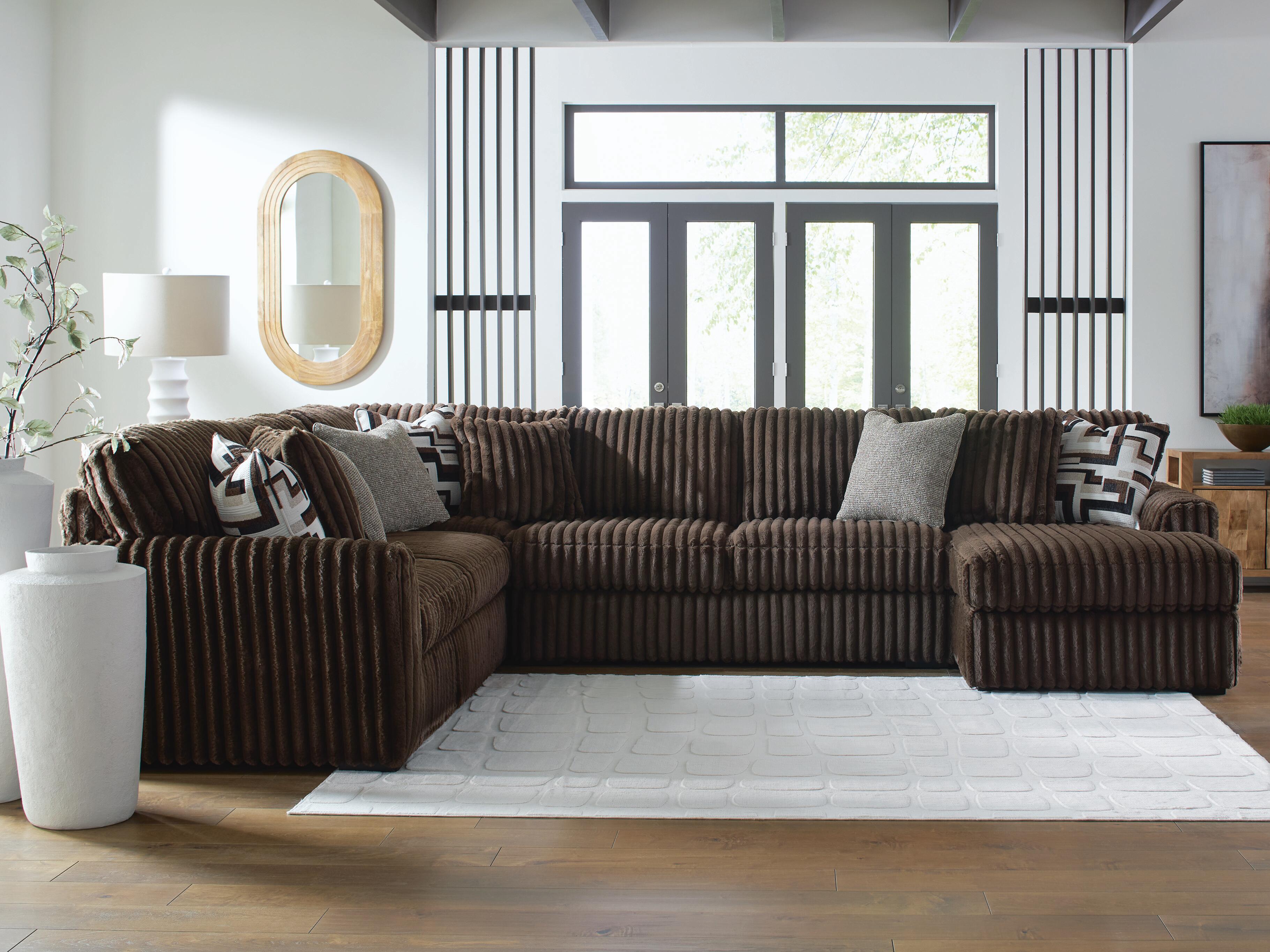 Midnight-Madness Sectional with Chaise - Romeo & Juliet Furniture (Warren,MI)
