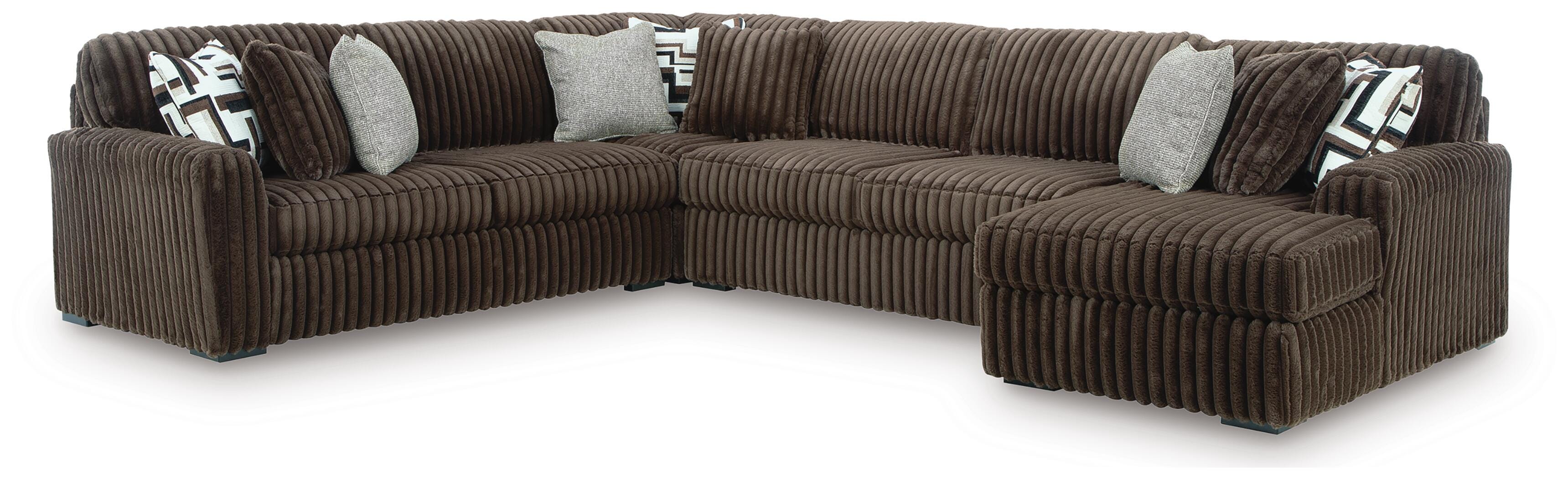 Midnight-Madness Sectional with Chaise - Romeo & Juliet Furniture (Warren,MI)