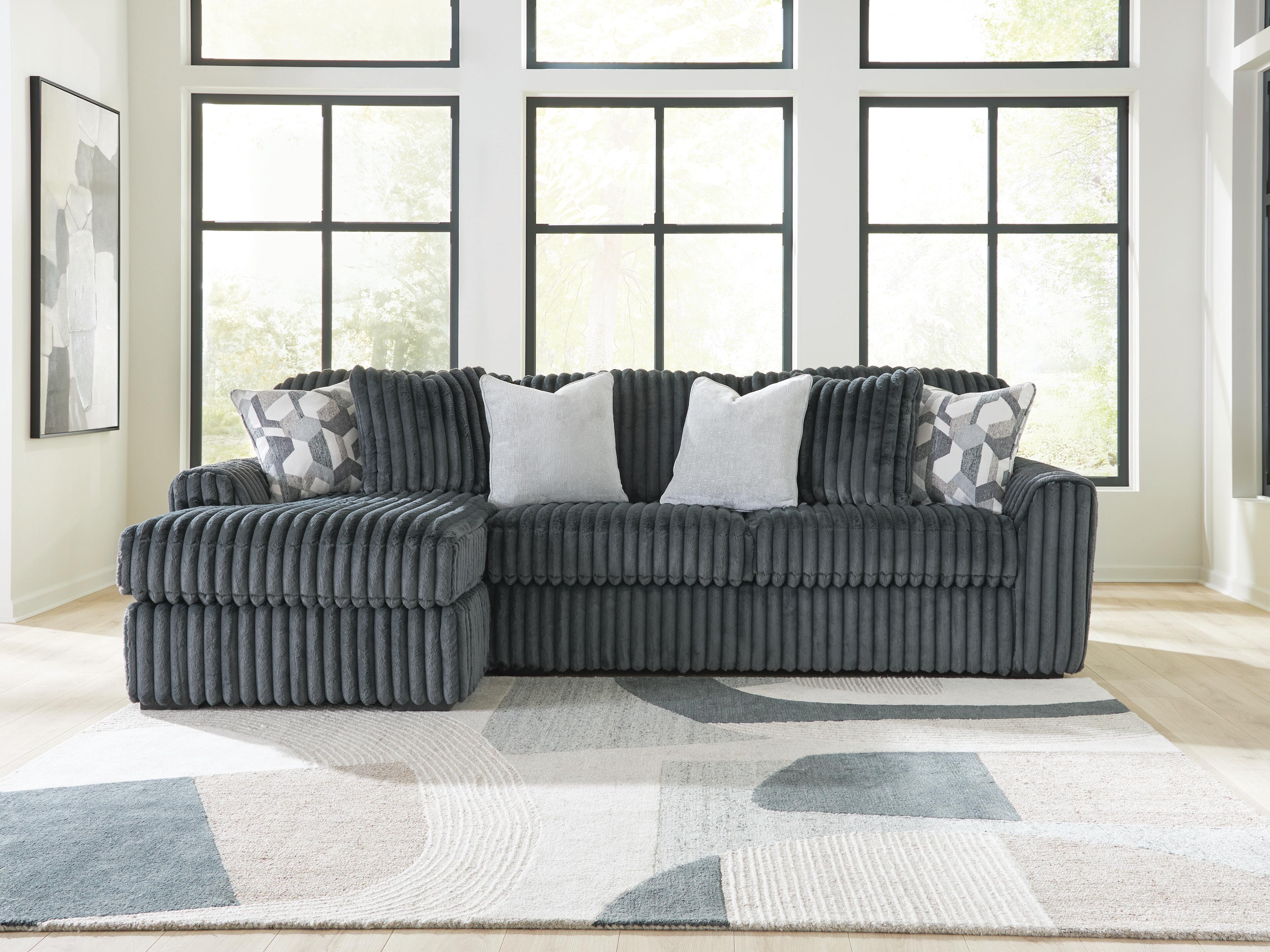 Midnight-Madness Sectional Sofa with Chaise - Romeo & Juliet Furniture (Warren,MI)