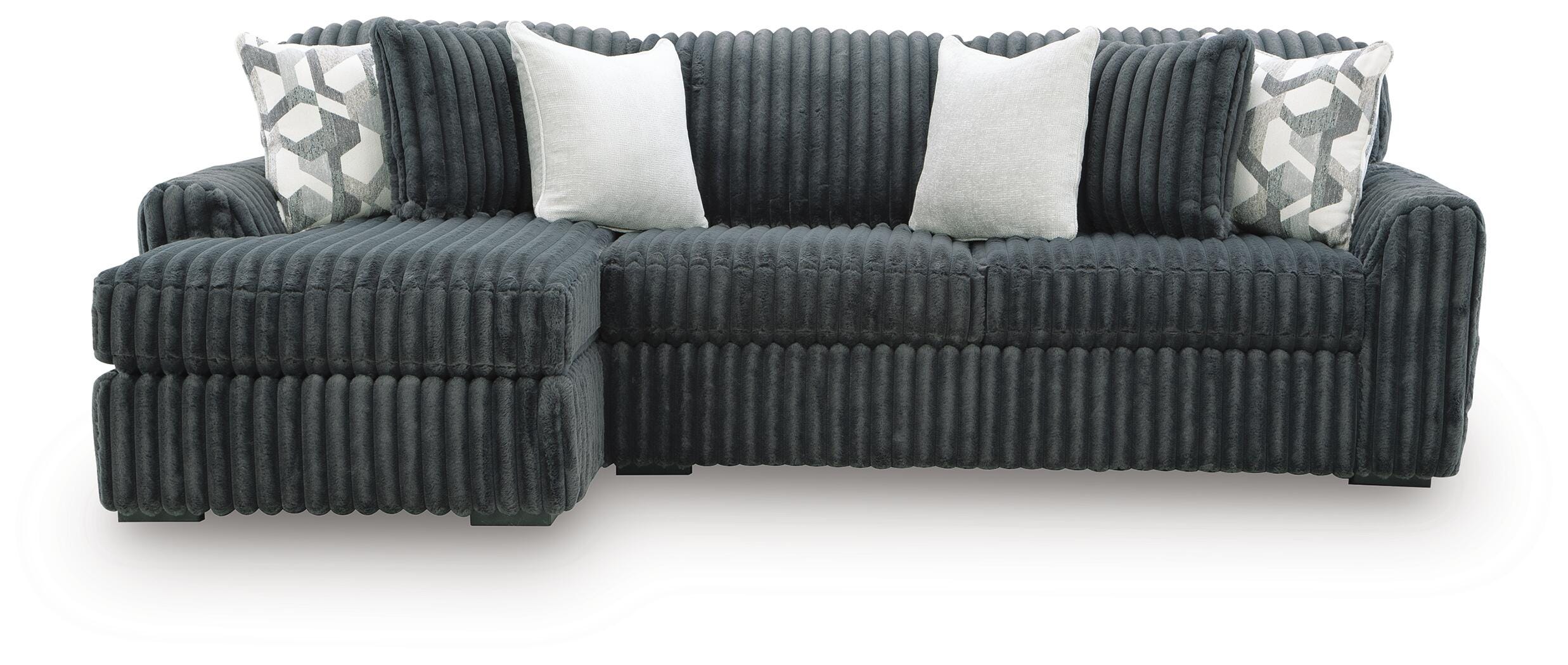 Midnight-Madness Sectional Sofa with Chaise - Romeo & Juliet Furniture (Warren,MI)