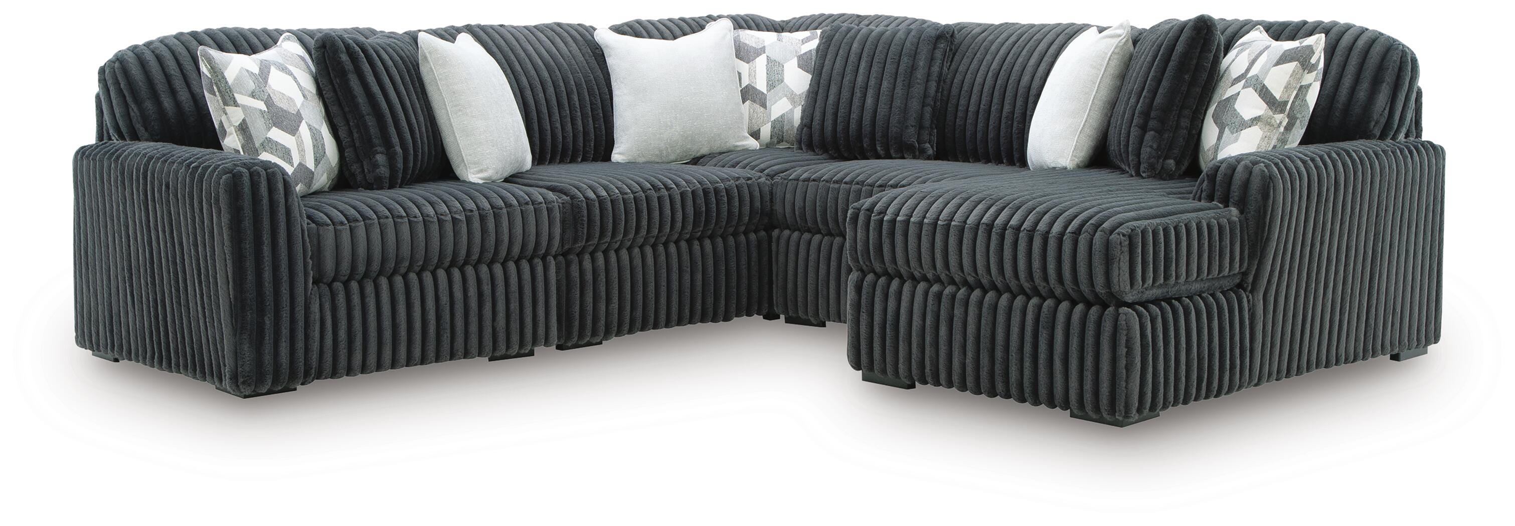 Midnight-Madness Sectional with Chaise - Romeo & Juliet Furniture (Warren,MI)