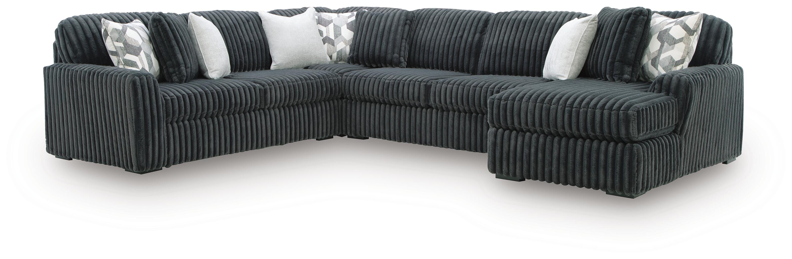 Midnight-Madness Sectional with Chaise - Romeo & Juliet Furniture (Warren,MI)