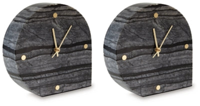 Janmour Table Clock (Set of 2) - Romeo & Juliet Furniture (Warren,MI)