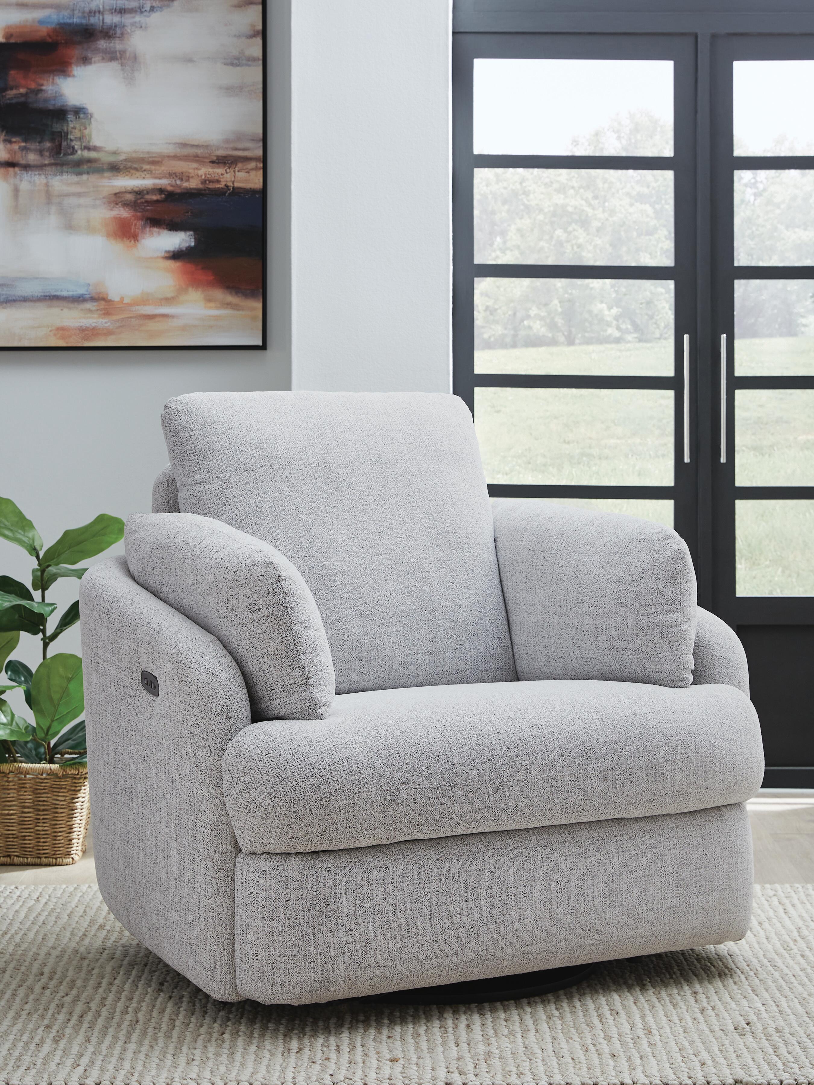Alainmont Next-Gen Nuvella Swivel Power Recliner - Romeo & Juliet Furniture (Warren,MI)