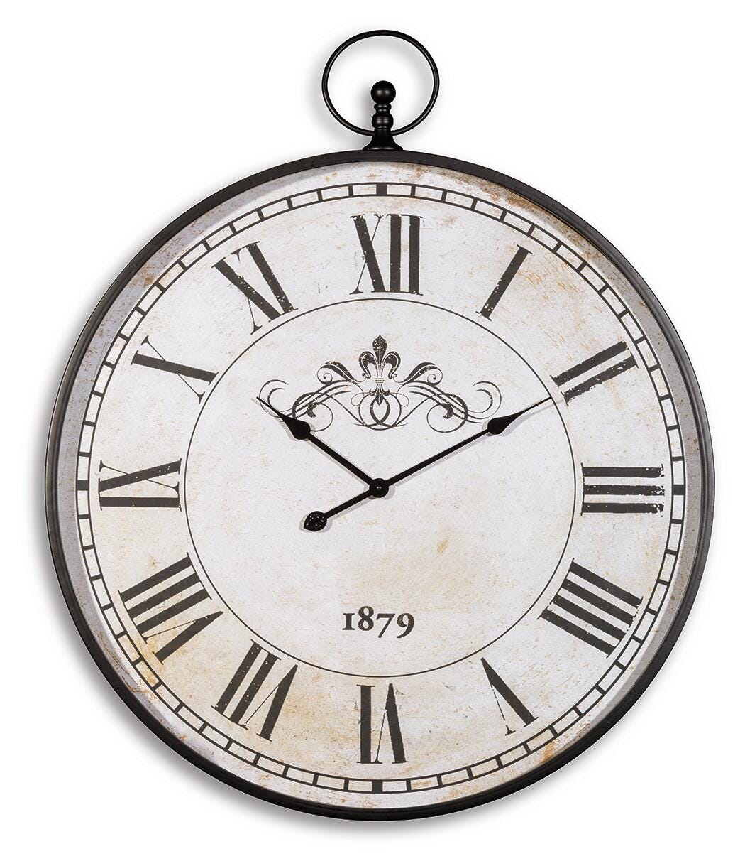 Augustina Wall Clock - Romeo & Juliet Furniture (Warren,MI)
