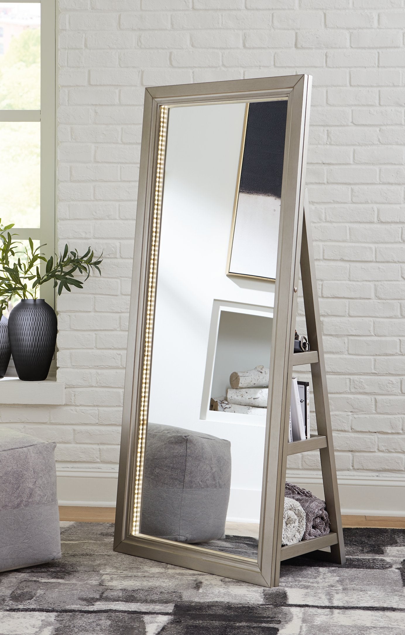 Evesen Floor Standing Mirror with Storage