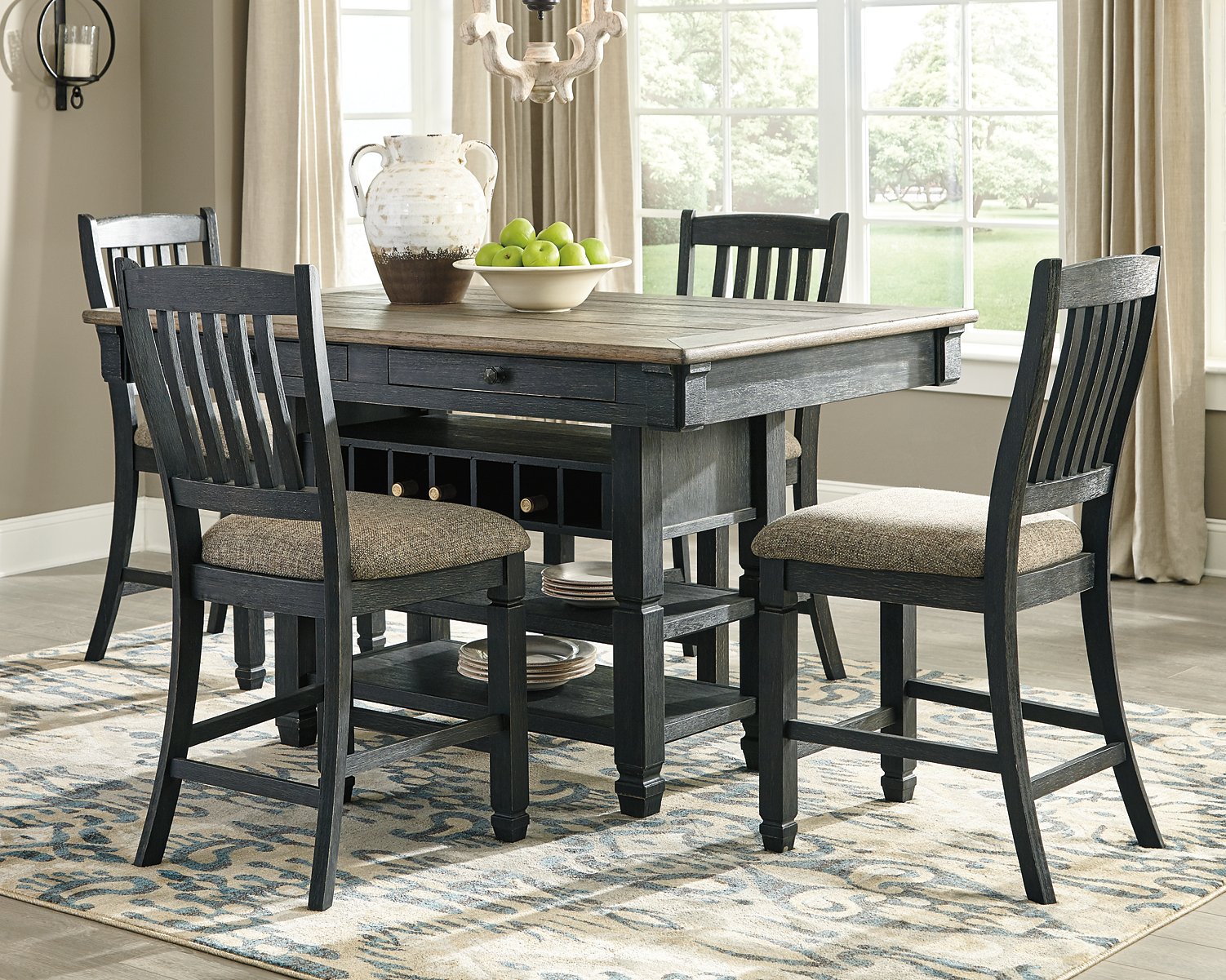 Tyler Creek Counter Height Dining Set - Romeo & Juliet Furniture (Warren,MI)