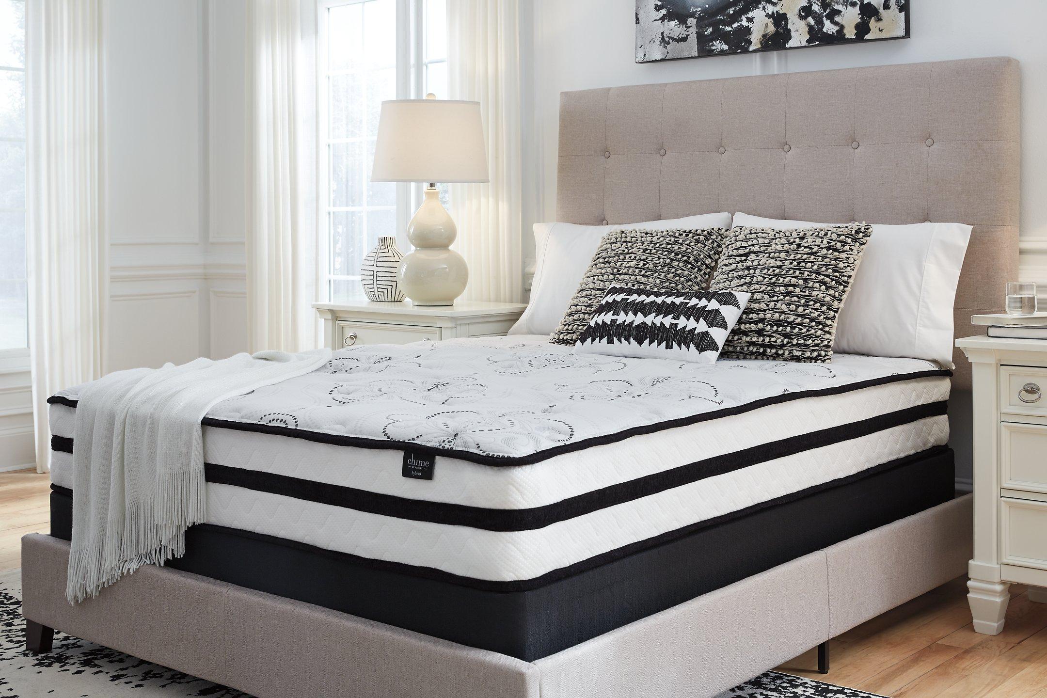 Chime 10 Inch Hybrid 10 Inch Mattress and Pillow - Romeo & Juliet Furniture (Warren,MI)