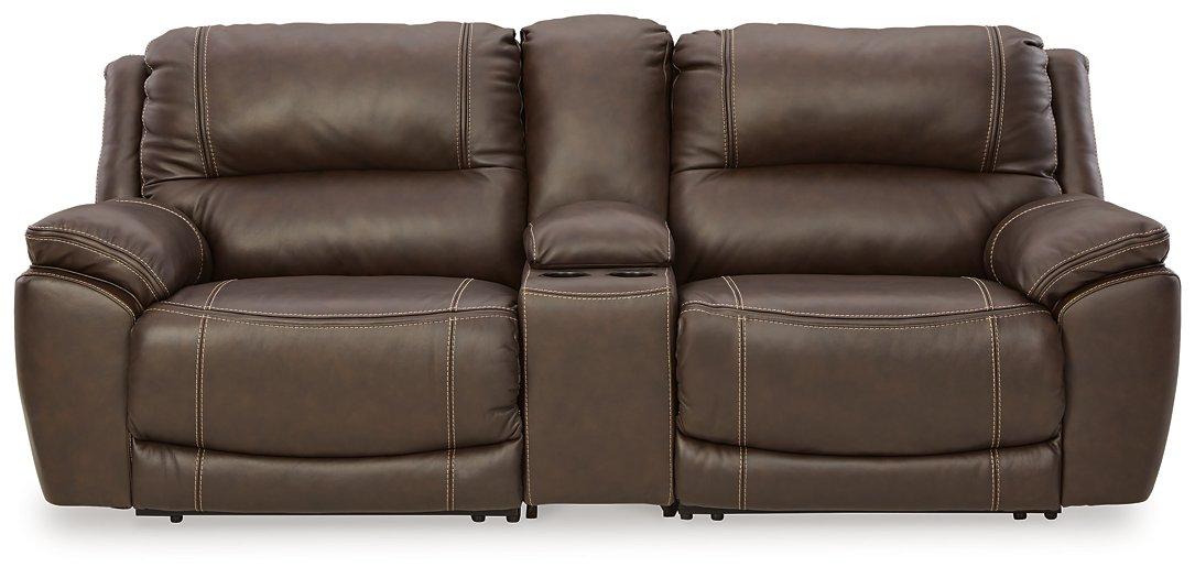 Dunleith Power Reclining Loveseat with Console - Romeo & Juliet Furniture (Warren,MI)