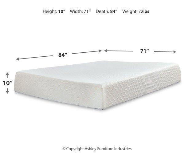 10 Inch Chime Memory Foam Mattress Set - Romeo & Juliet Furniture (Warren,MI)