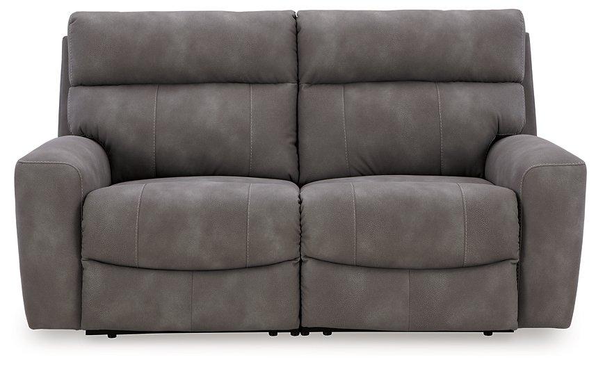 Next-Gen DuraPella Power Reclining Sectional Loveseat - Romeo & Juliet Furniture (Warren,MI)