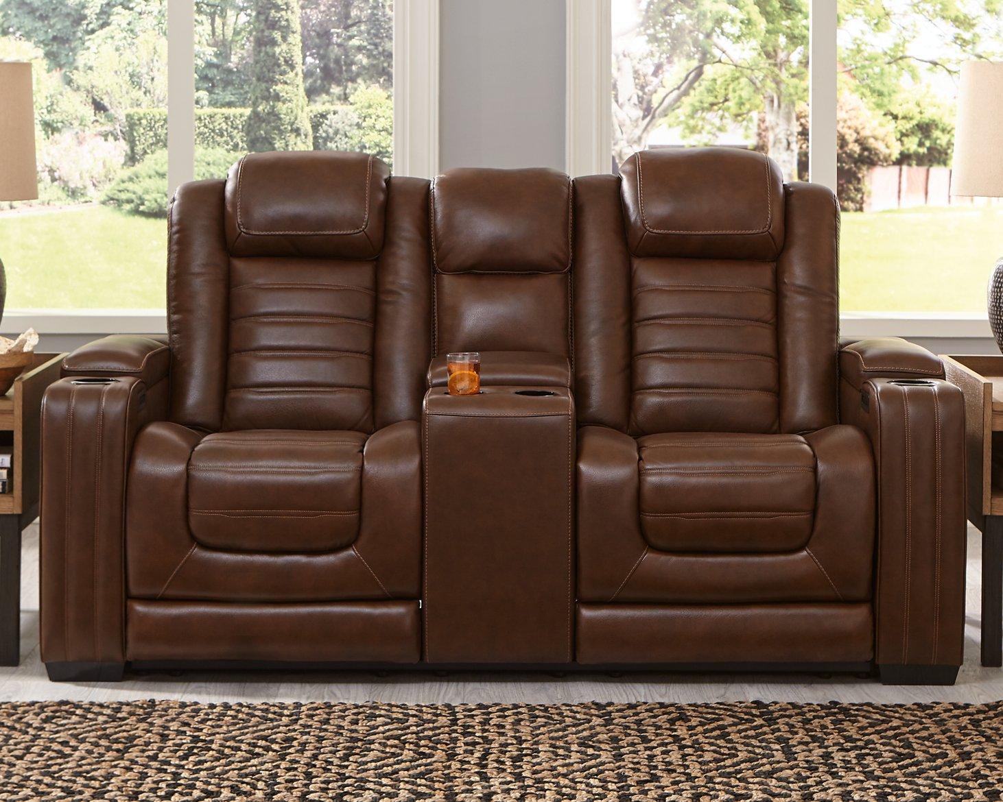 Backtrack Power Reclining Loveseat with Console