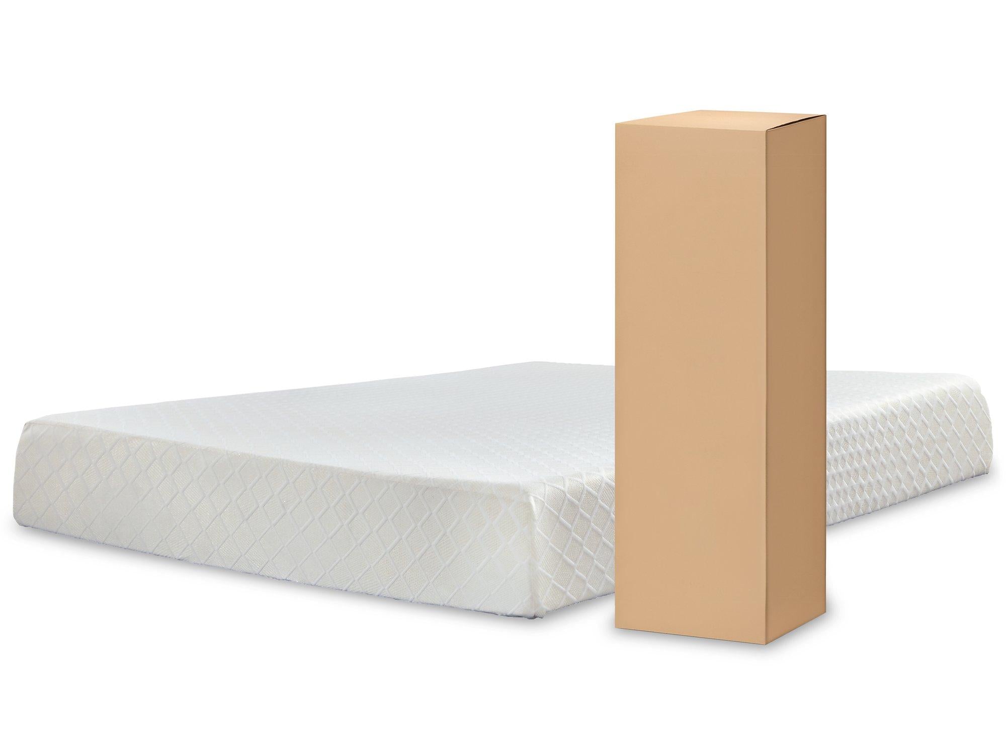 10 Inch Chime Memory Foam Mattress Set - Romeo & Juliet Furniture (Warren,MI)