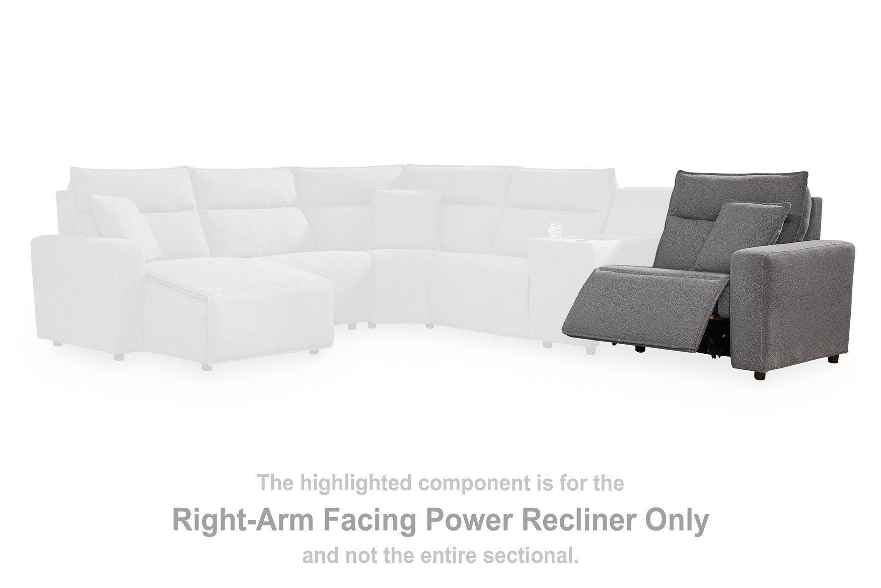 Modmax II Power Reclining Sectional with Audio Consoles - Romeo & Juliet Furniture (Warren,MI)