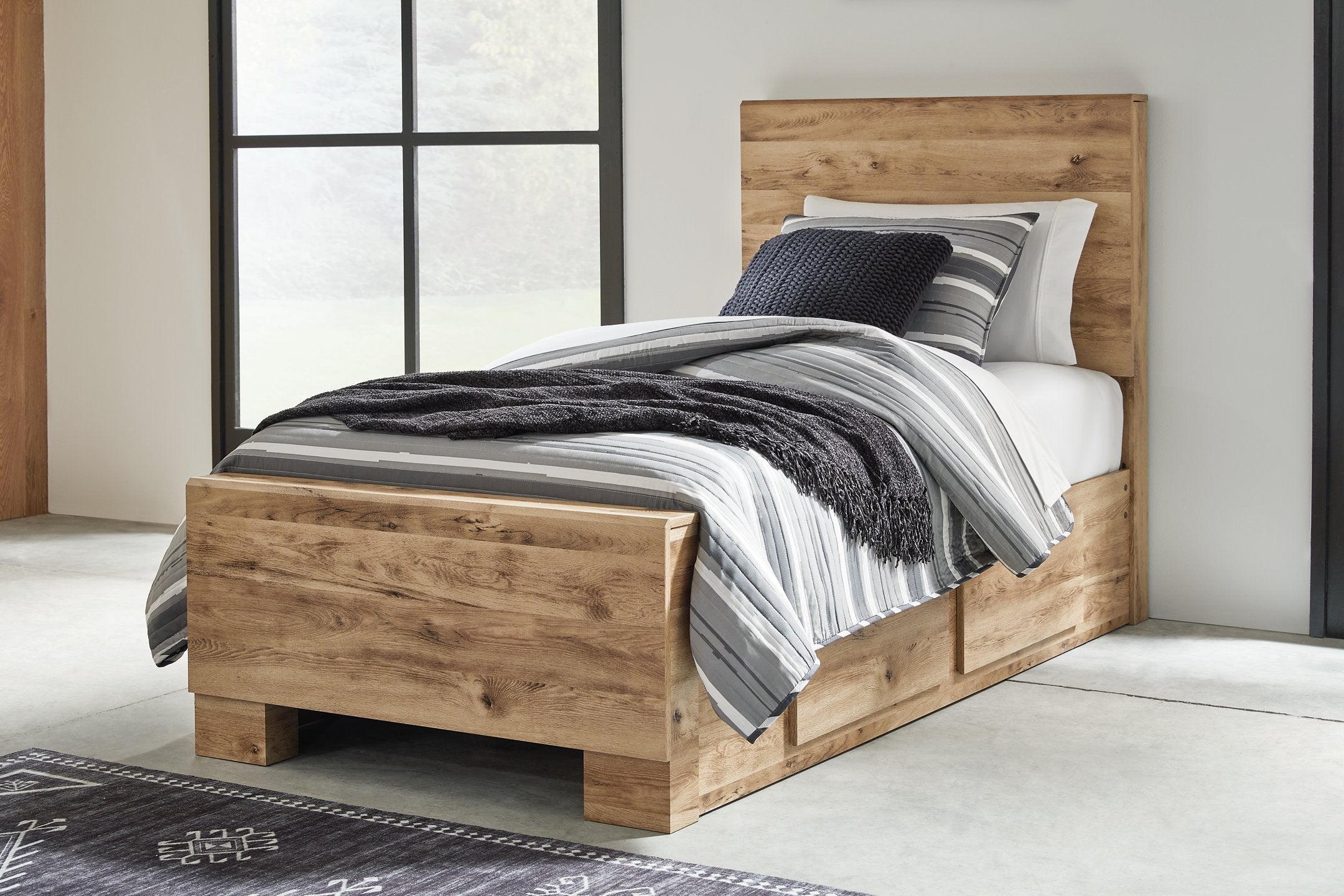 Hyanna Bed with 2 Side Storage - Romeo & Juliet Furniture (Warren,MI)