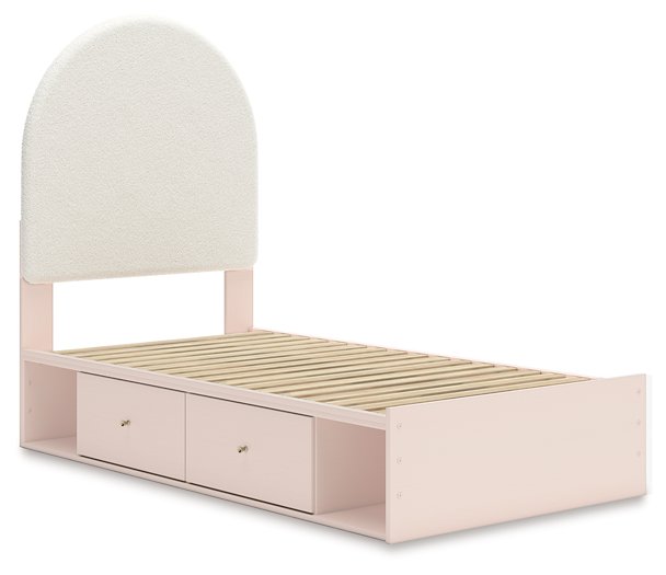 Wistenpine Upholstered Bed with Storage - Romeo & Juliet Furniture (Warren,MI)