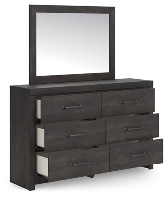 Hollivern Dresser and Mirror - Romeo & Juliet Furniture (Warren,MI)