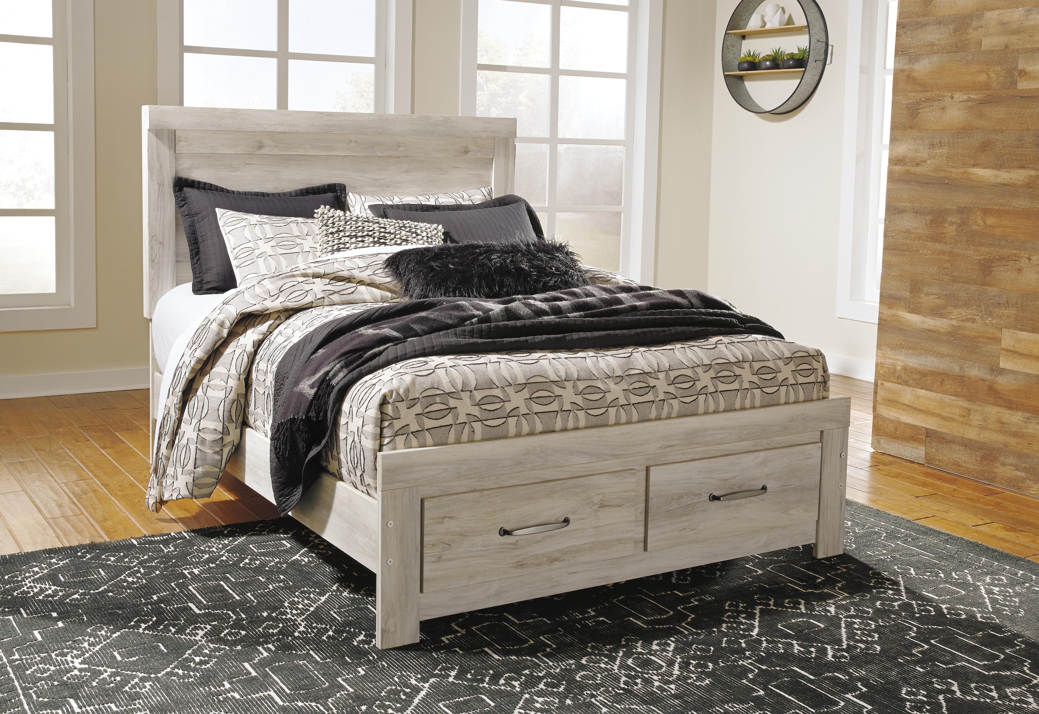 Bellaby Bed with 2 Storage Drawers - Romeo & Juliet Furniture (Warren,MI)