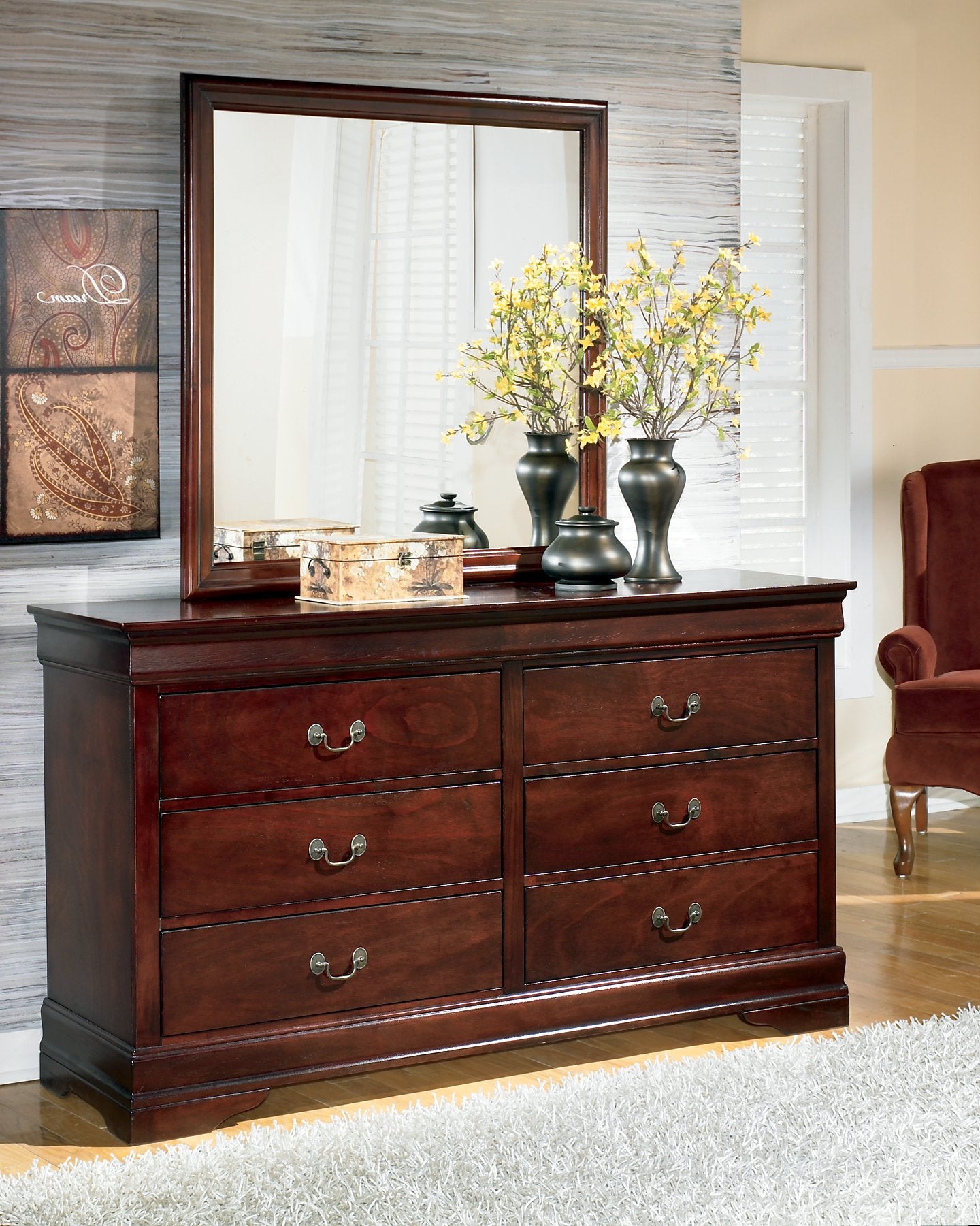 Alisdair Dresser and Mirror - Romeo & Juliet Furniture (Warren,MI)