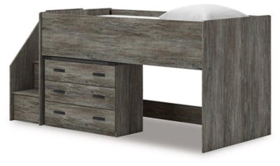 Frandern Loft Bed with Drawer Storage - Romeo & Juliet Furniture (Warren,MI)