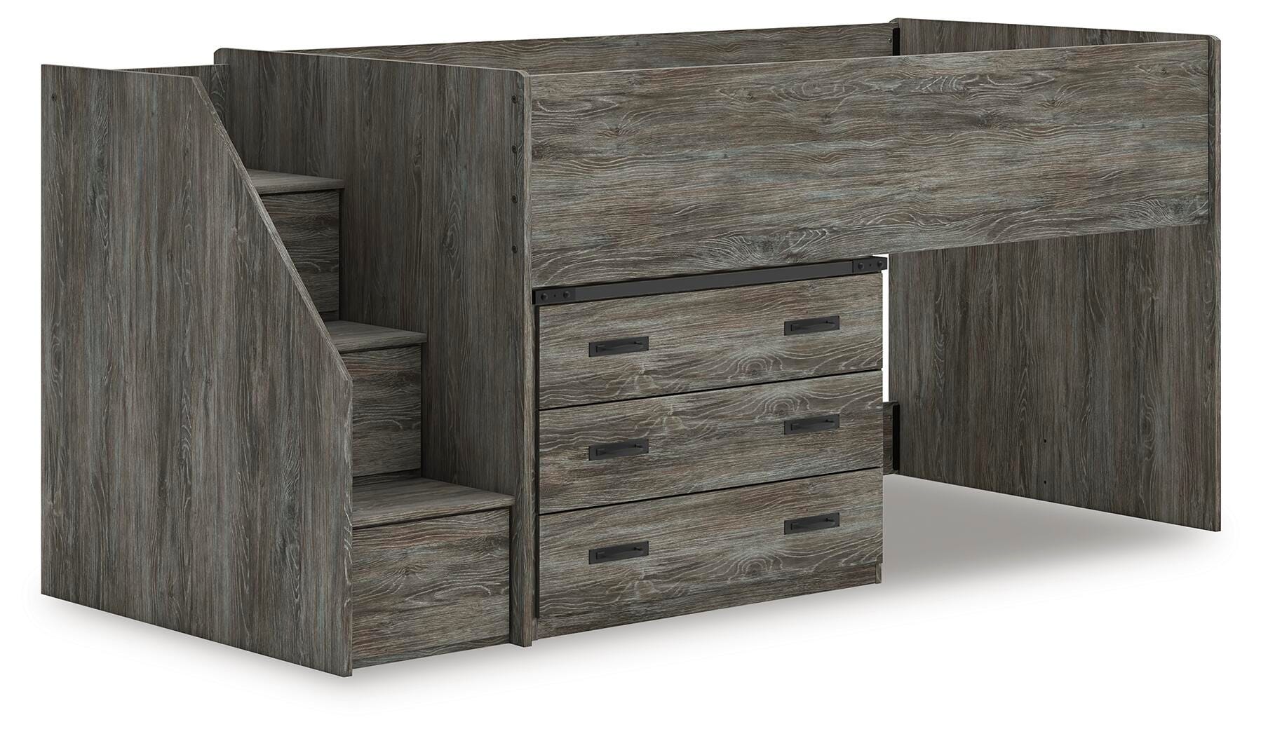 Frandern Loft Bed with Drawer Storage - Romeo & Juliet Furniture (Warren,MI)