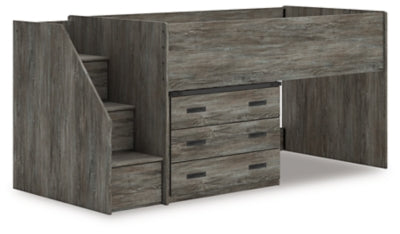Frandern Loft Bed with Drawer Storage - Romeo & Juliet Furniture (Warren,MI)
